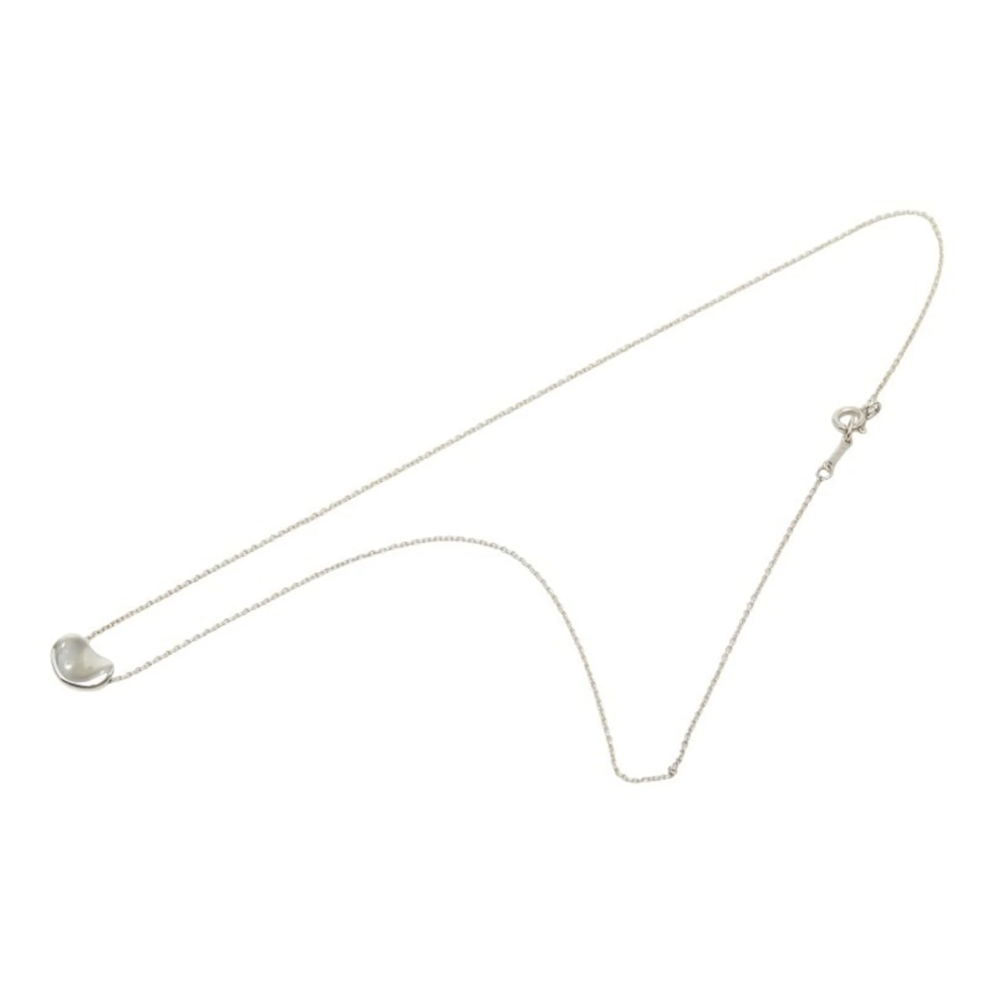 Bean Pendant Necklace Sterling Silver 7.6mm - Image 2