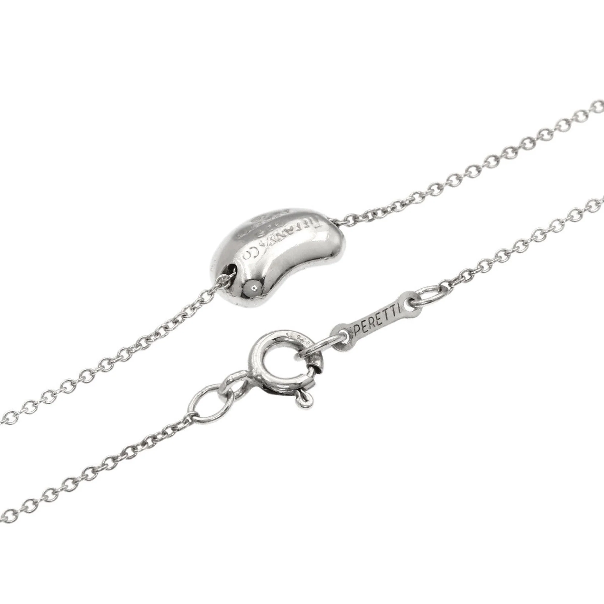 Bean Pendant Necklace Sterling Silver 7.7mm - Image 2