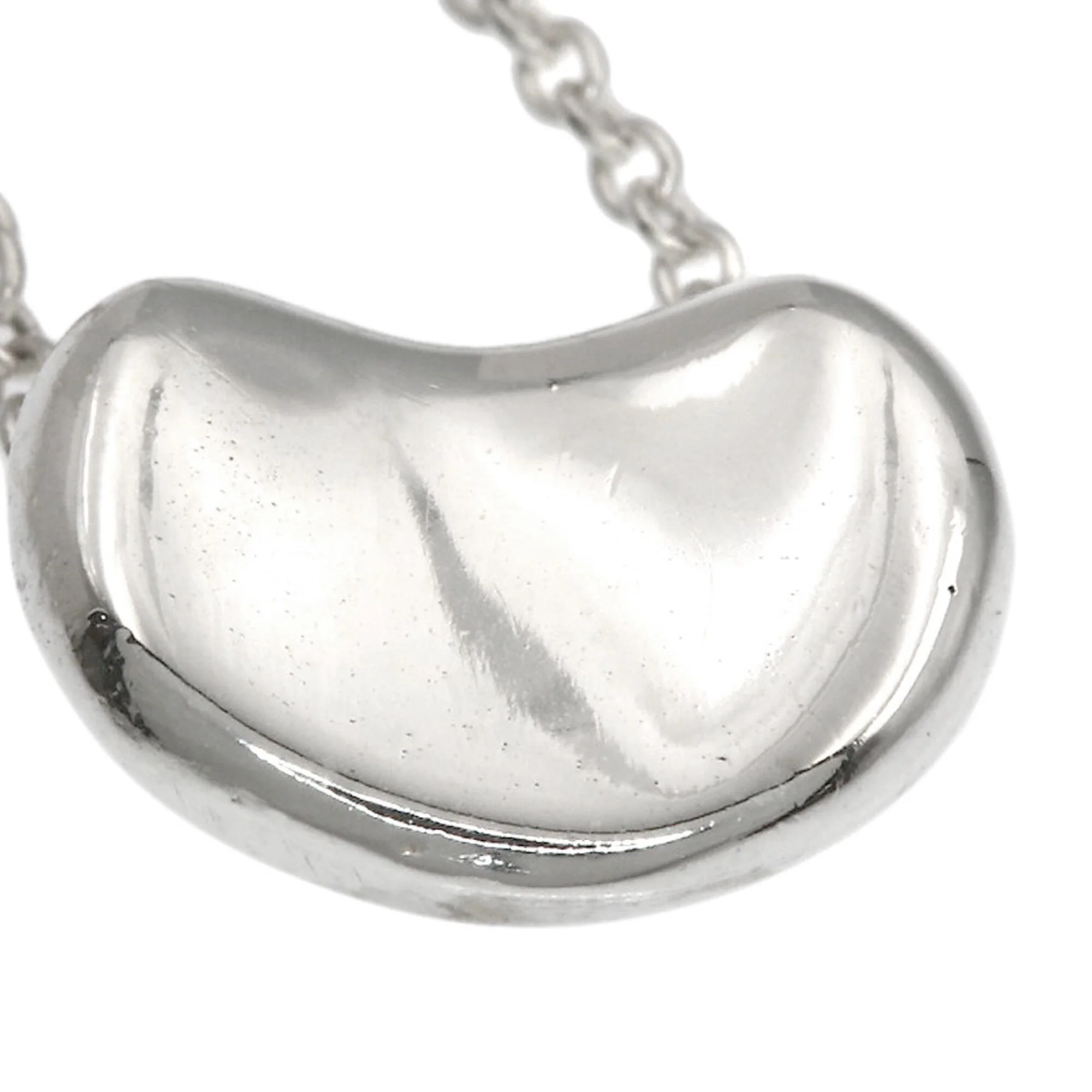 Bean Pendant Necklace Sterling Silver 7.7mm - Image 6