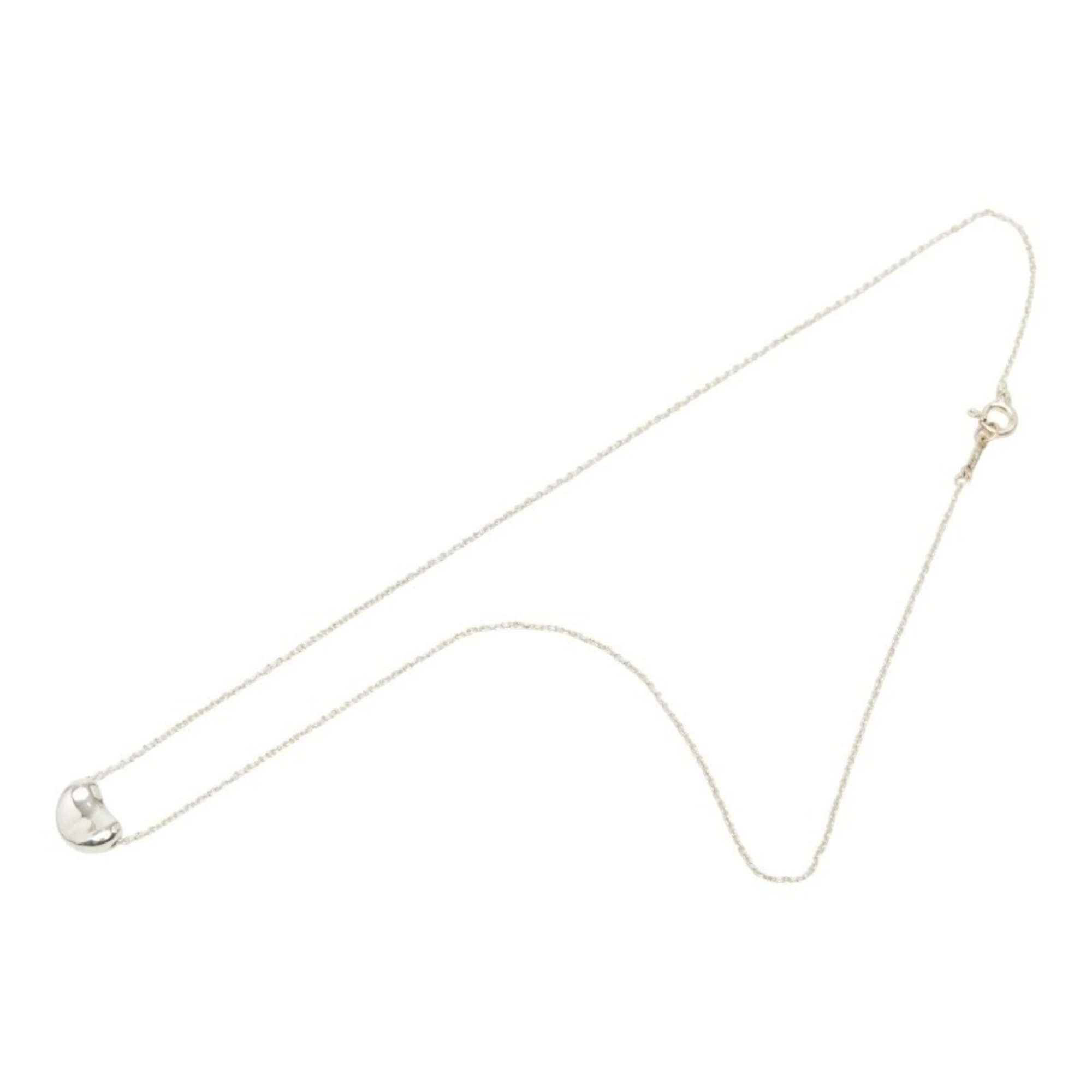 Bean Pendant Necklace Sterling Silver 7.8mm - Image 2