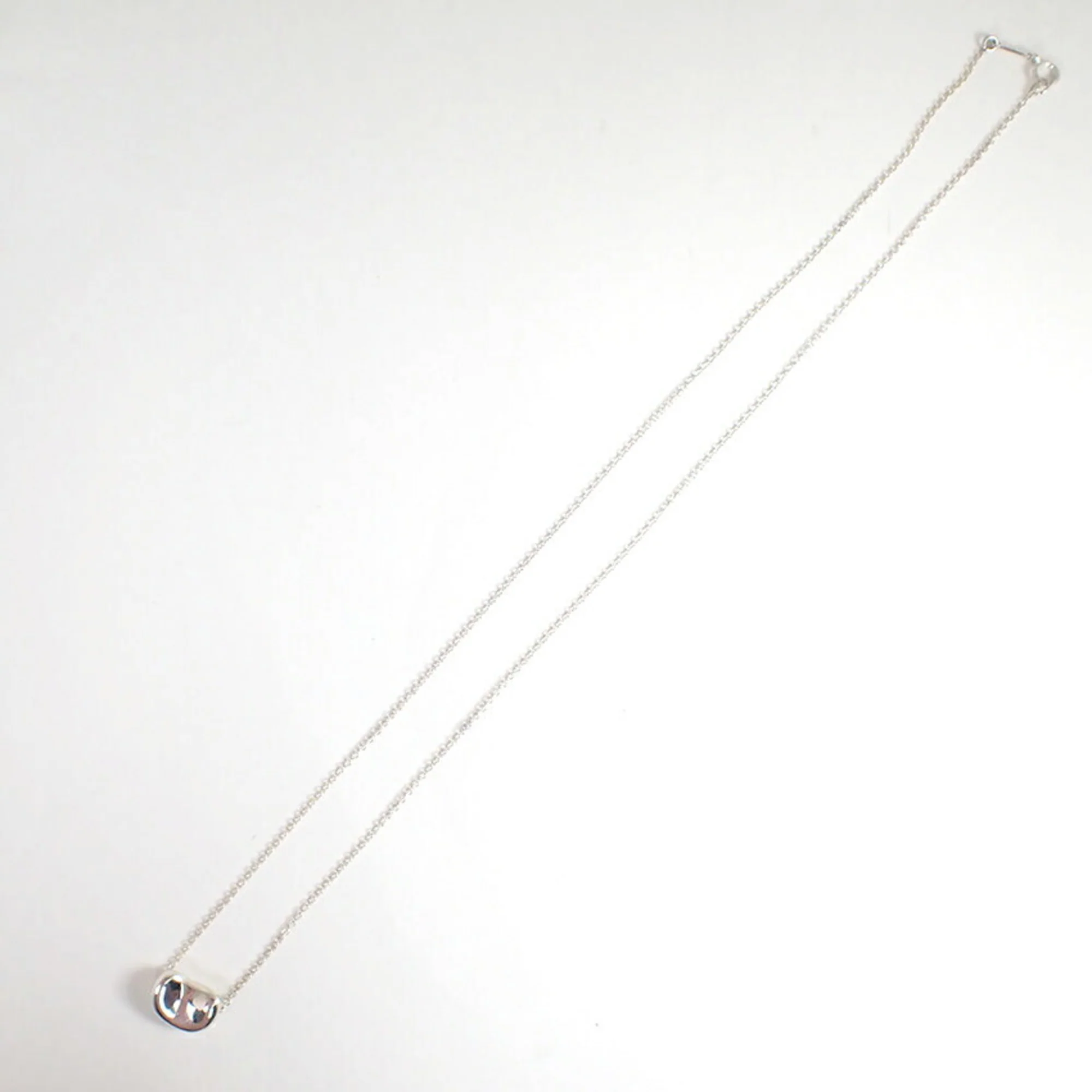 Bean Pendant Necklace Sterling Silver 7.9mm - Image 5