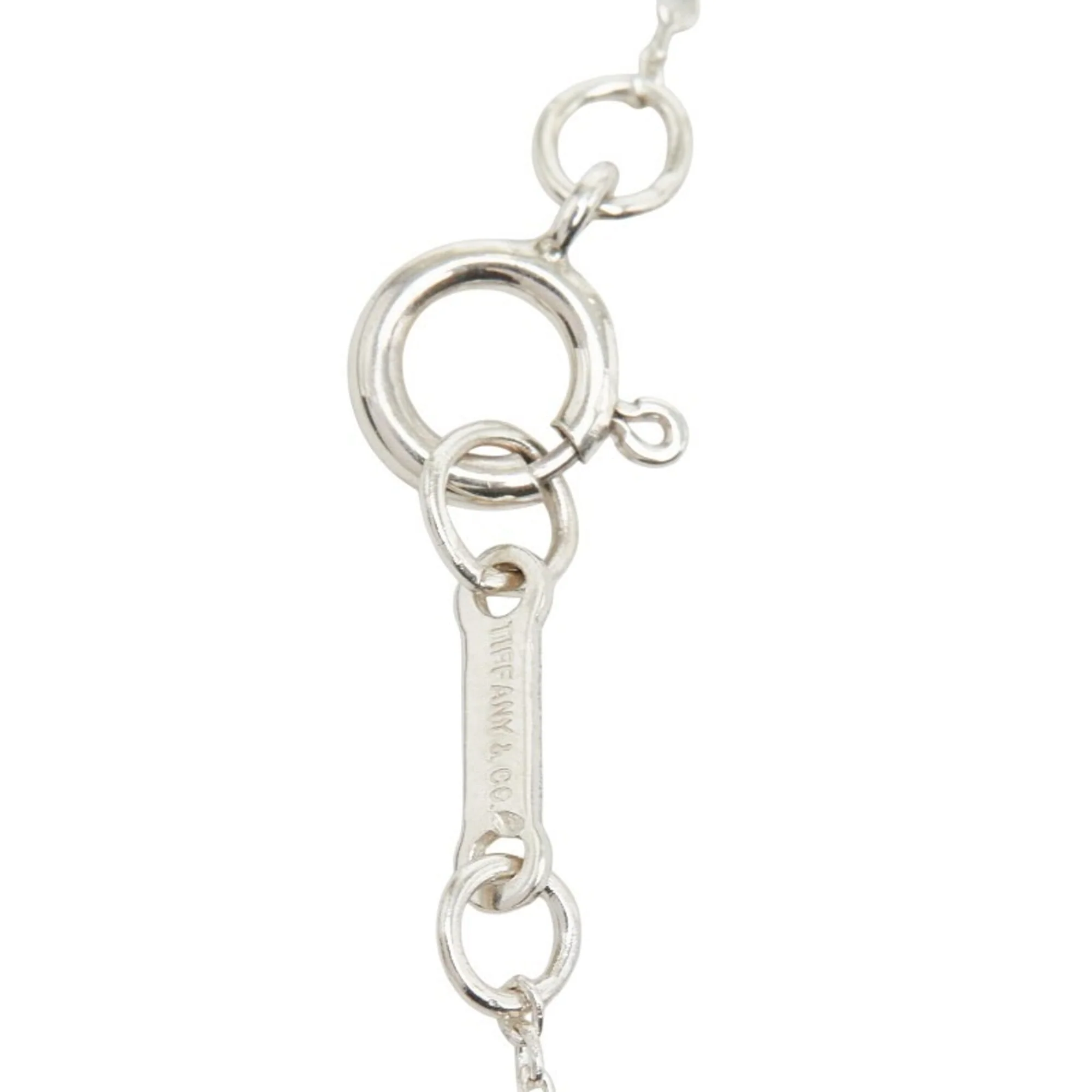 Bean Pendant Necklace Sterling Silver 8mm - Image 4