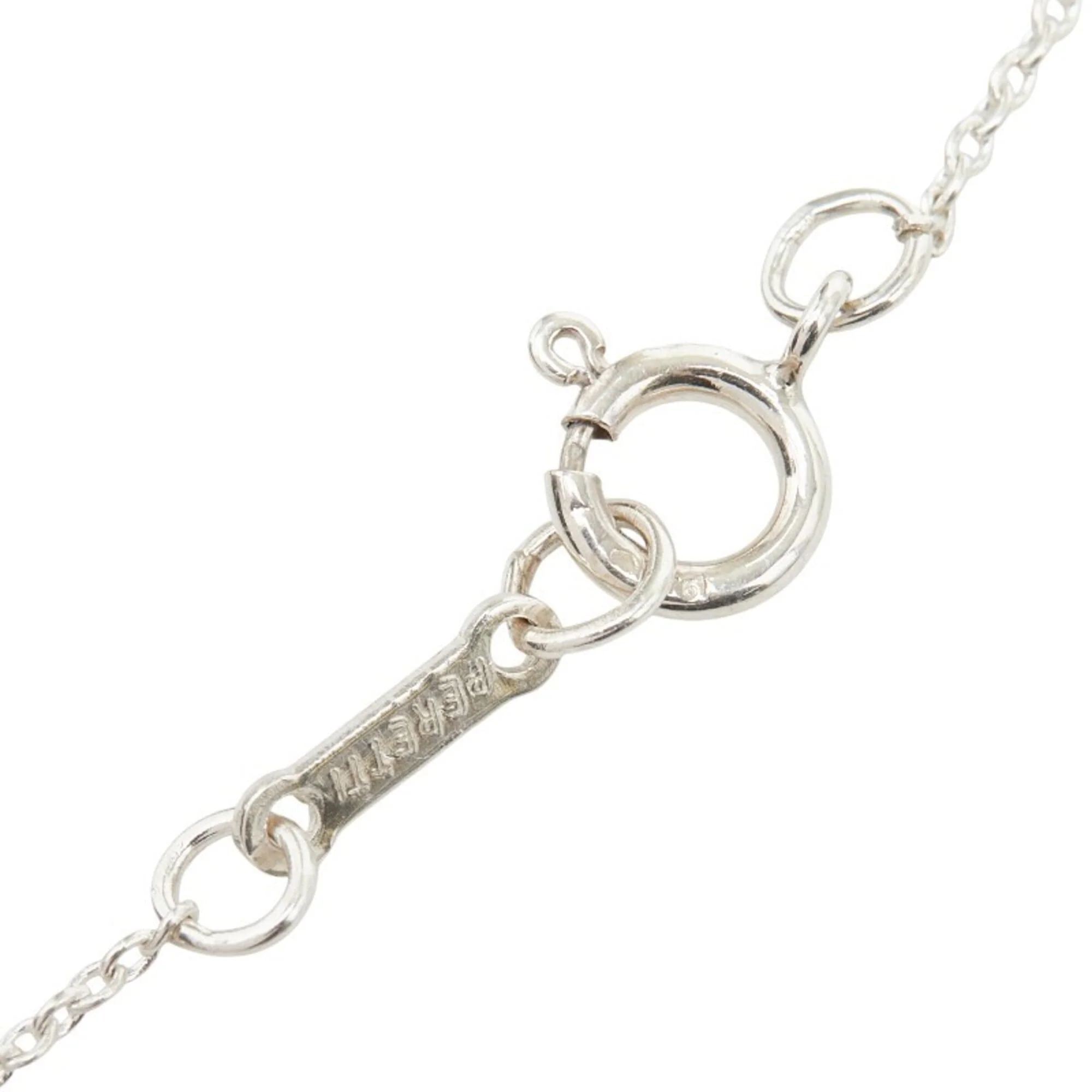Bean Pendant Necklace Sterling Silver 8mm - Image 5