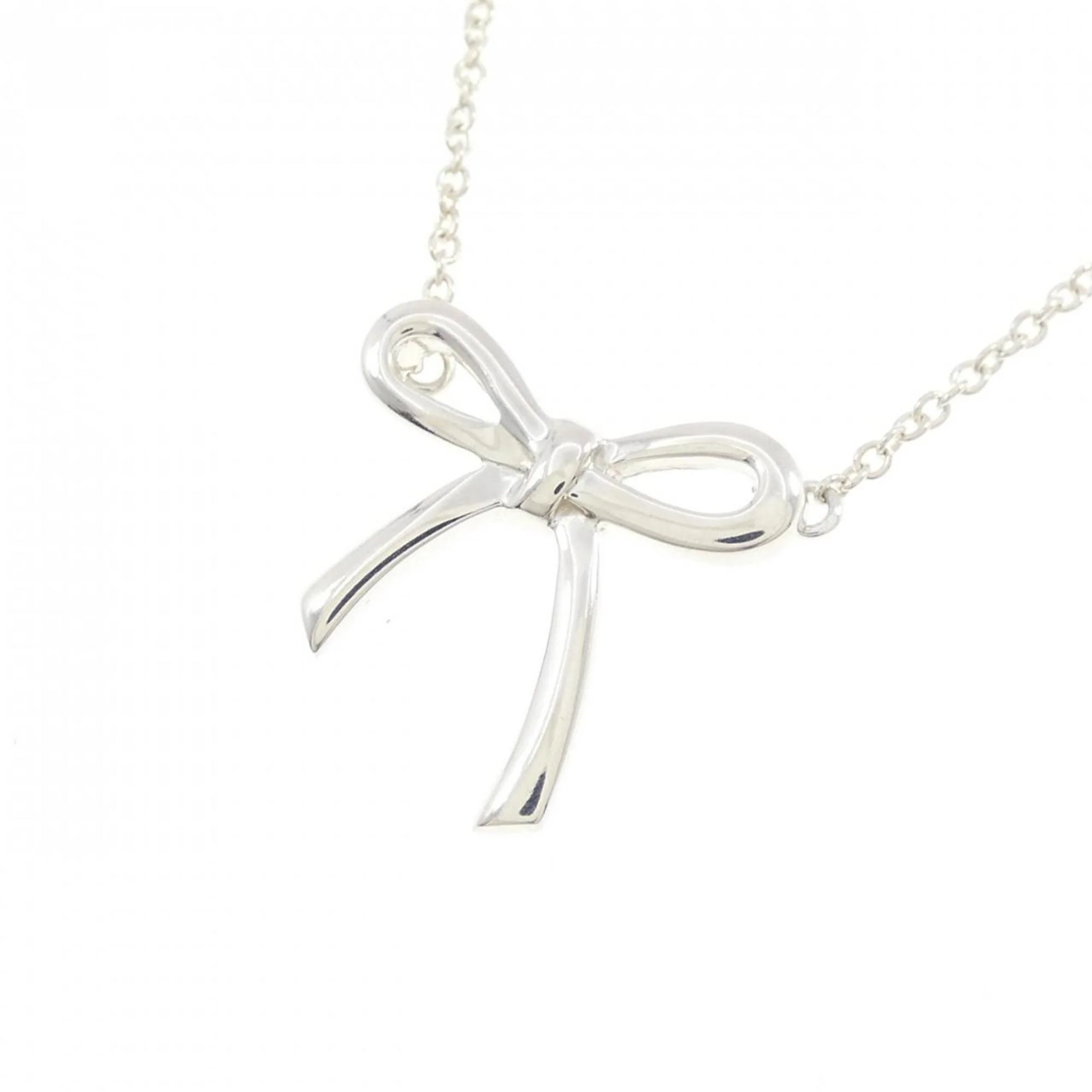Bow Pendant Necklace Sterling Silver - Image 3