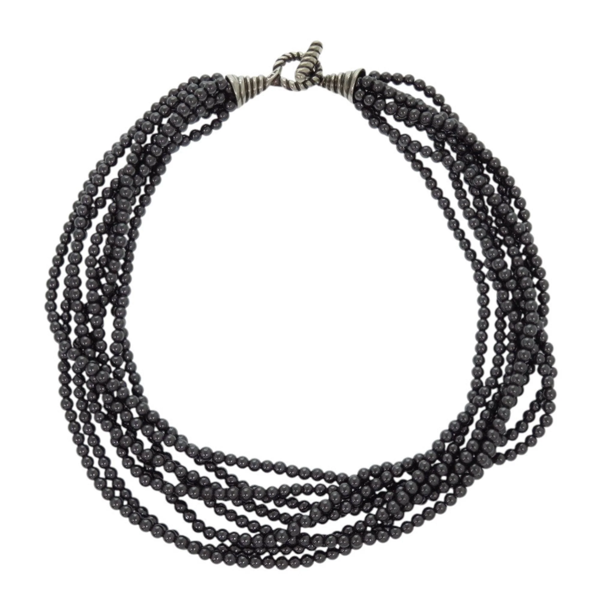 Choker Necklace Sterling Silver with Hematite - Image 3