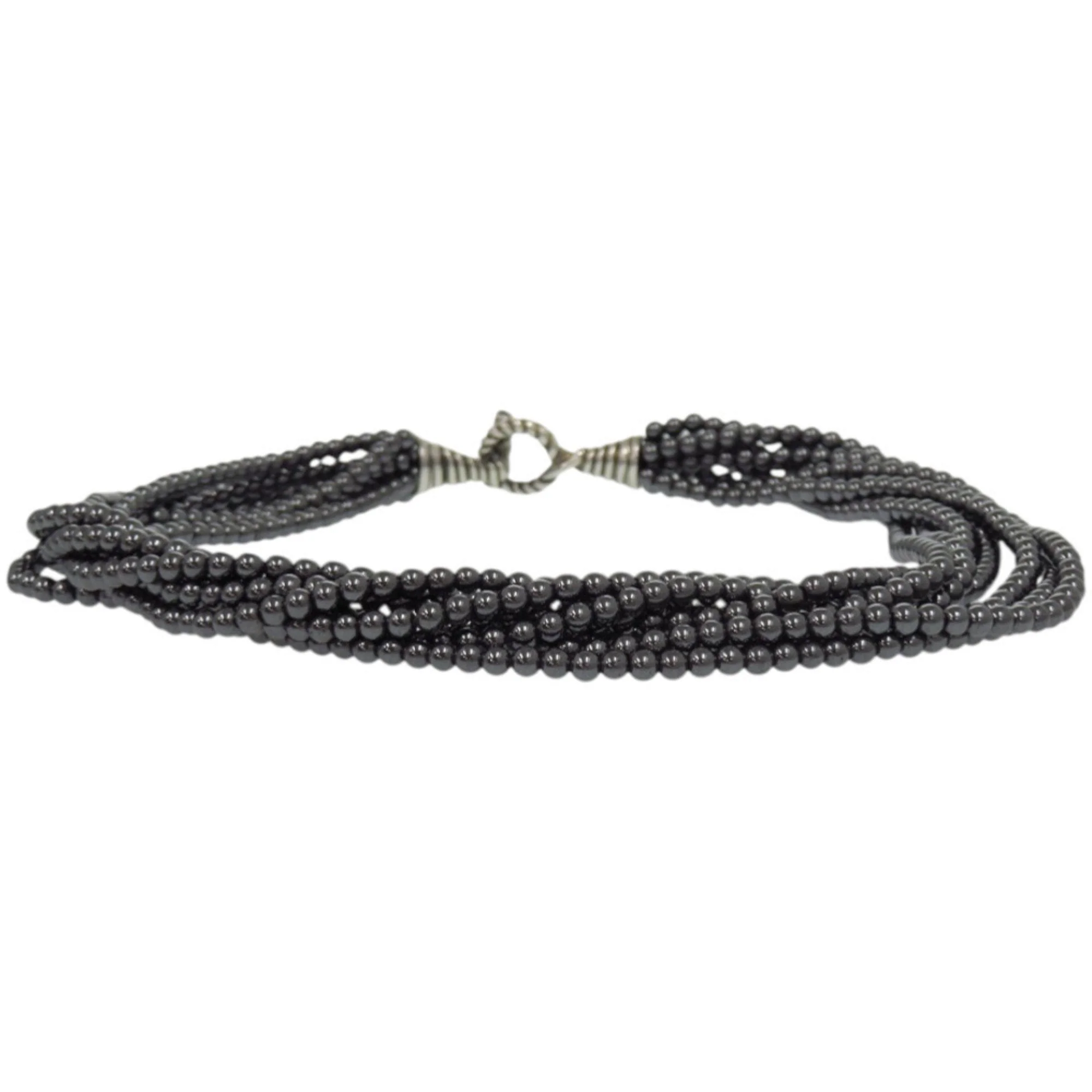 Choker Necklace Sterling Silver with Hematite - Image 4
