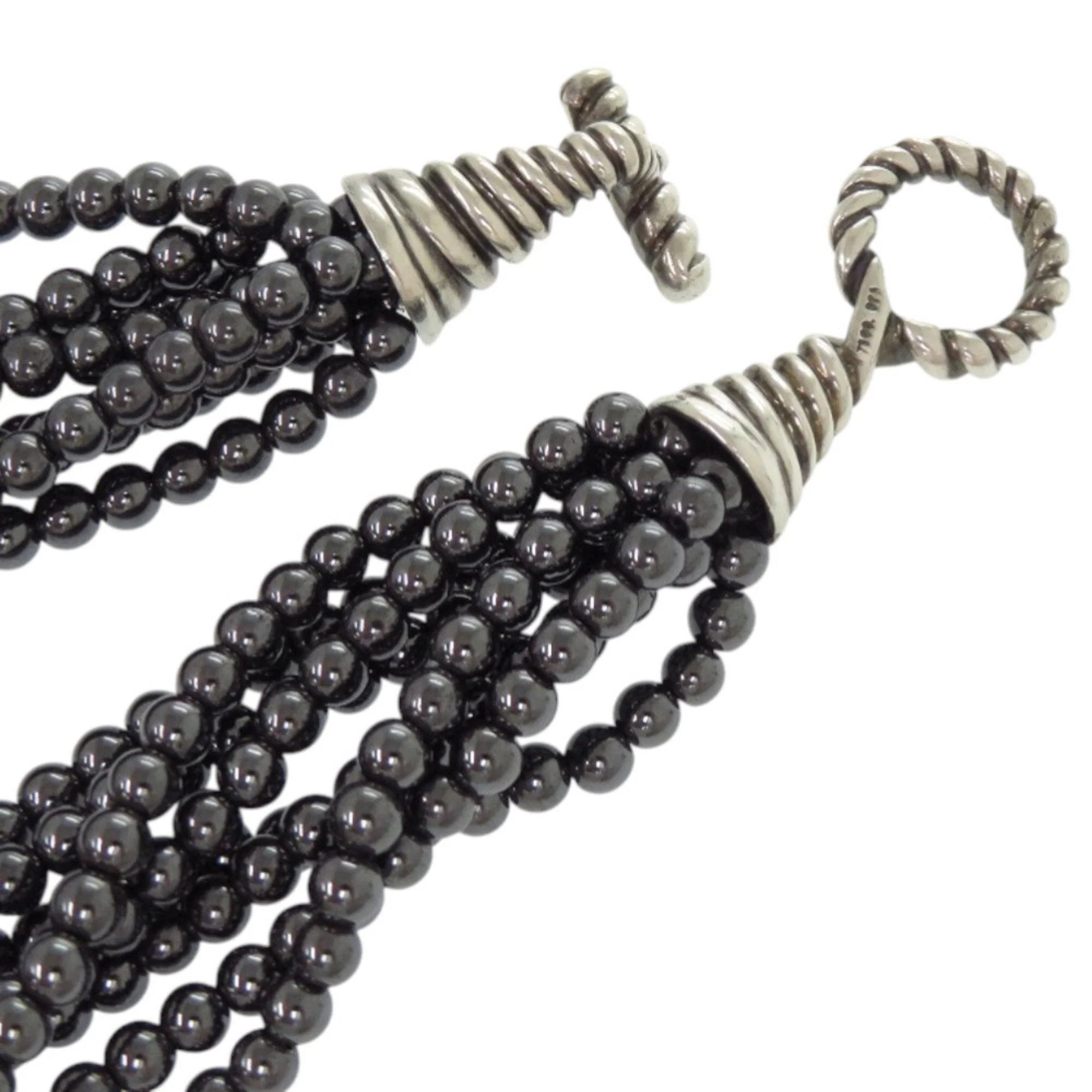 Choker Necklace Sterling Silver with Hematite - Image 5