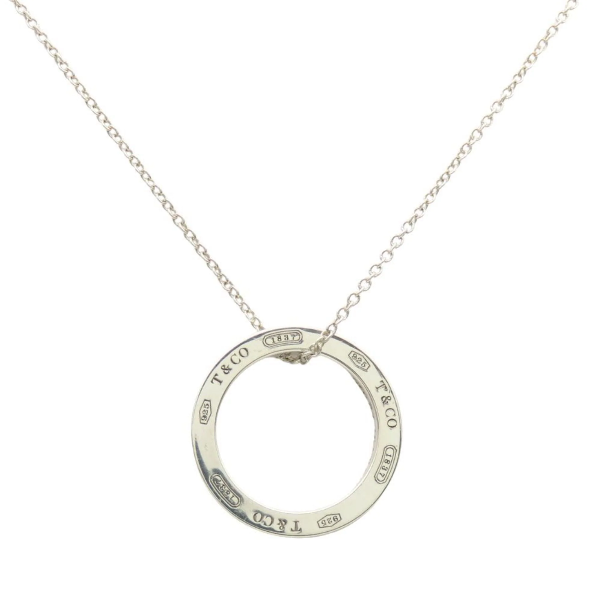 Circle Pendant Necklace Sterling Silver