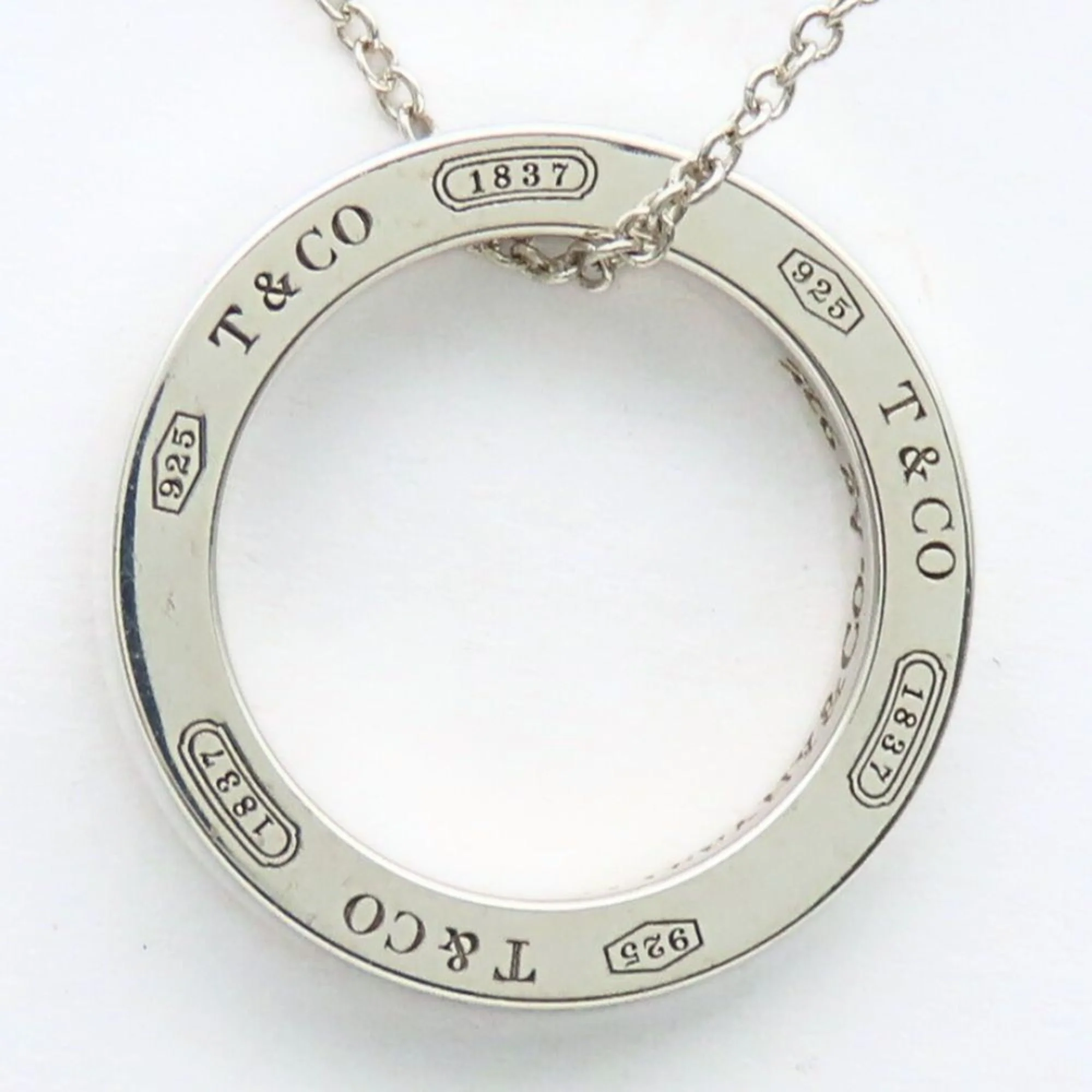 Circle Pendant Necklace Sterling Silver - Image 2