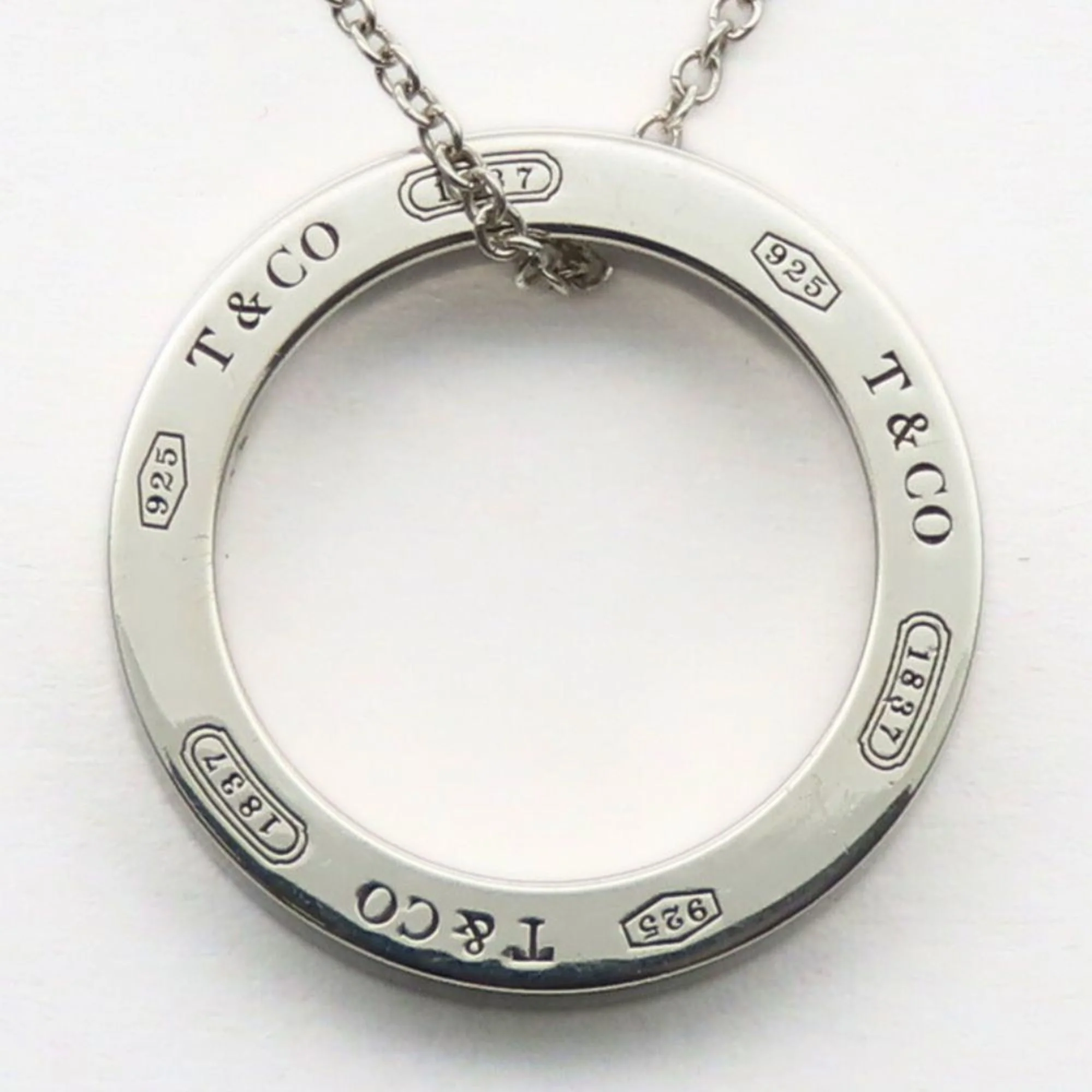 Circle Pendant Necklace Sterling Silver - Image 3