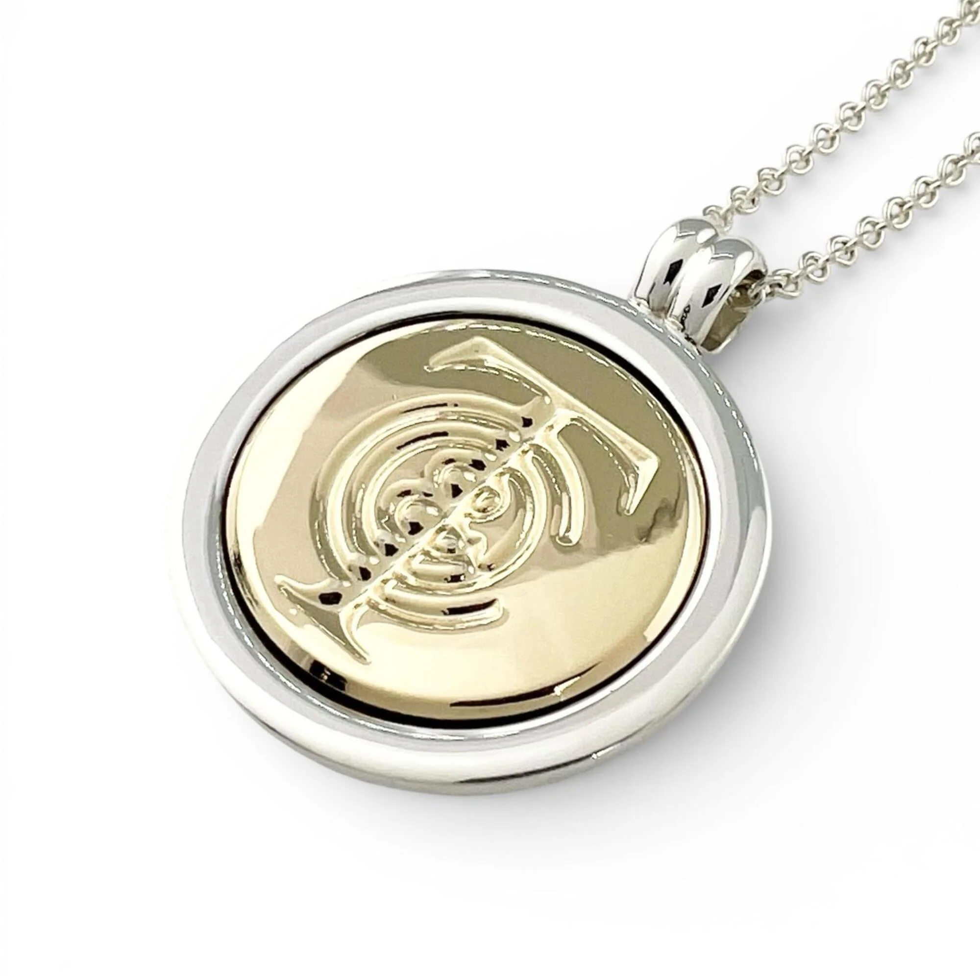 Coin Pendant Necklace Sterling Silver - Image 3