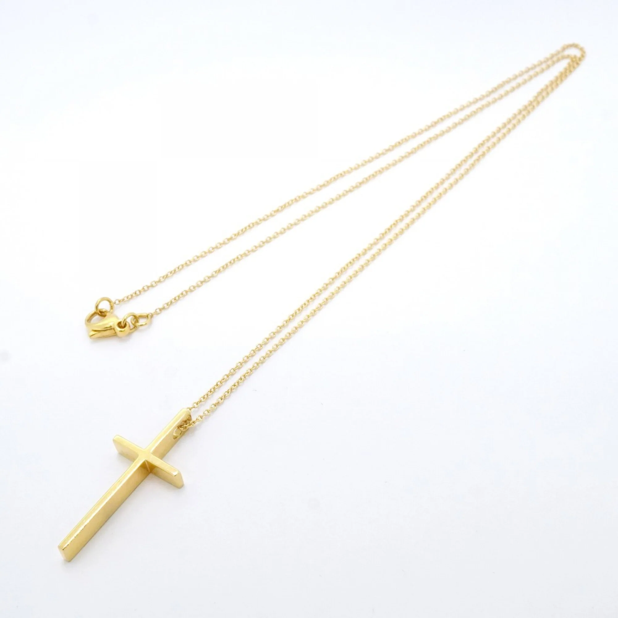 Cross Pendant Necklace 18K Yellow Gold - Image 3