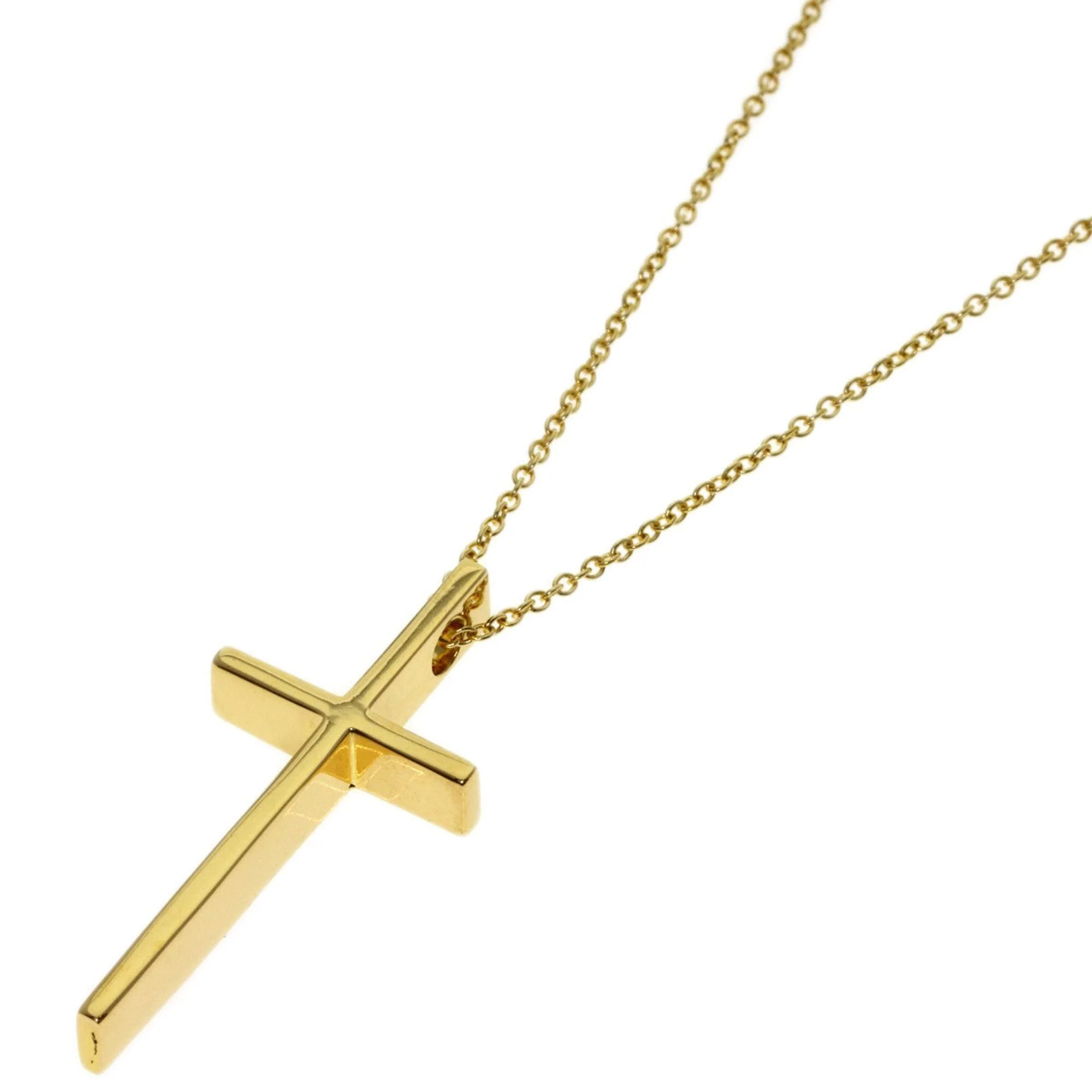 Cross Pendant Necklace 18K Yellow Gold