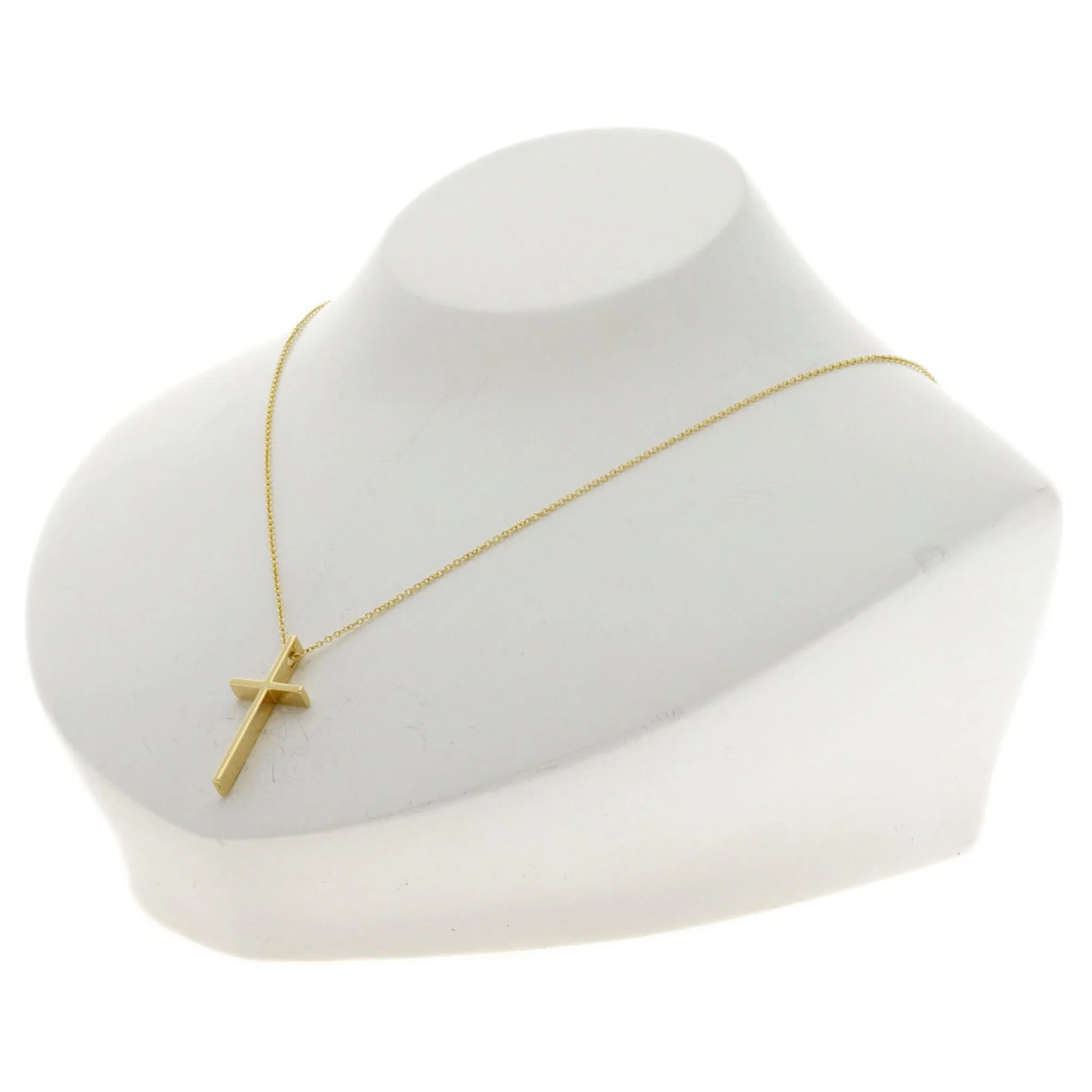 Cross Pendant Necklace 18K Yellow Gold - Image 4