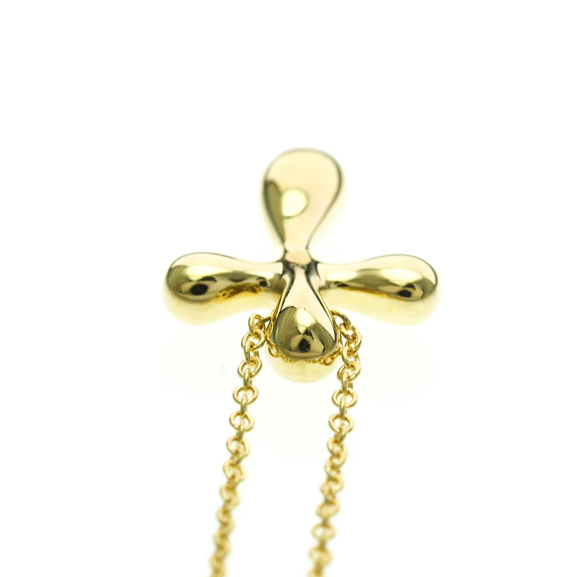 Cross Pendant Necklace 18K Yellow Gold Small - Image 6