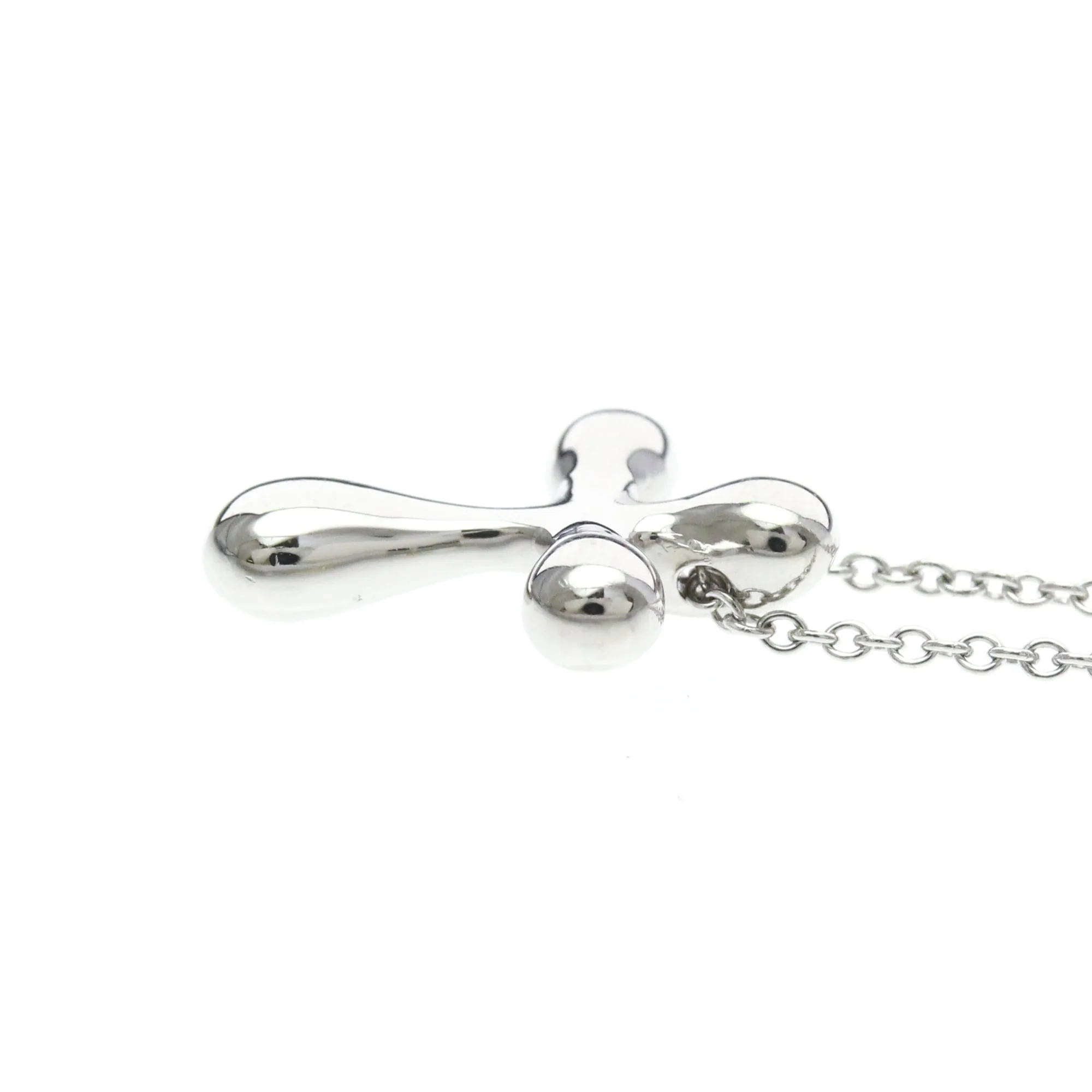 Cross Pendant Necklace Platinum - Image 3