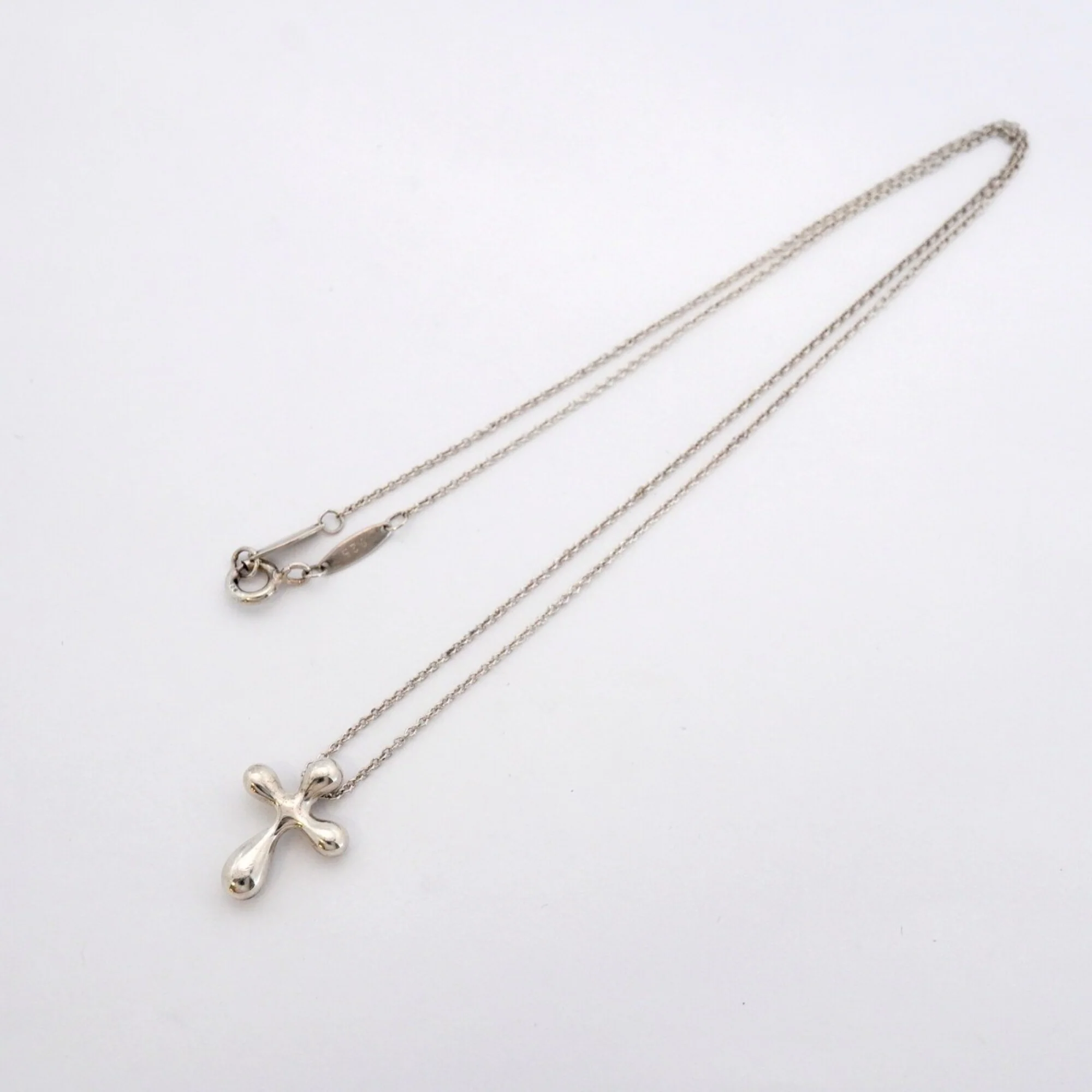 Cross Pendant Necklace Sterling Silver Small - Image 3