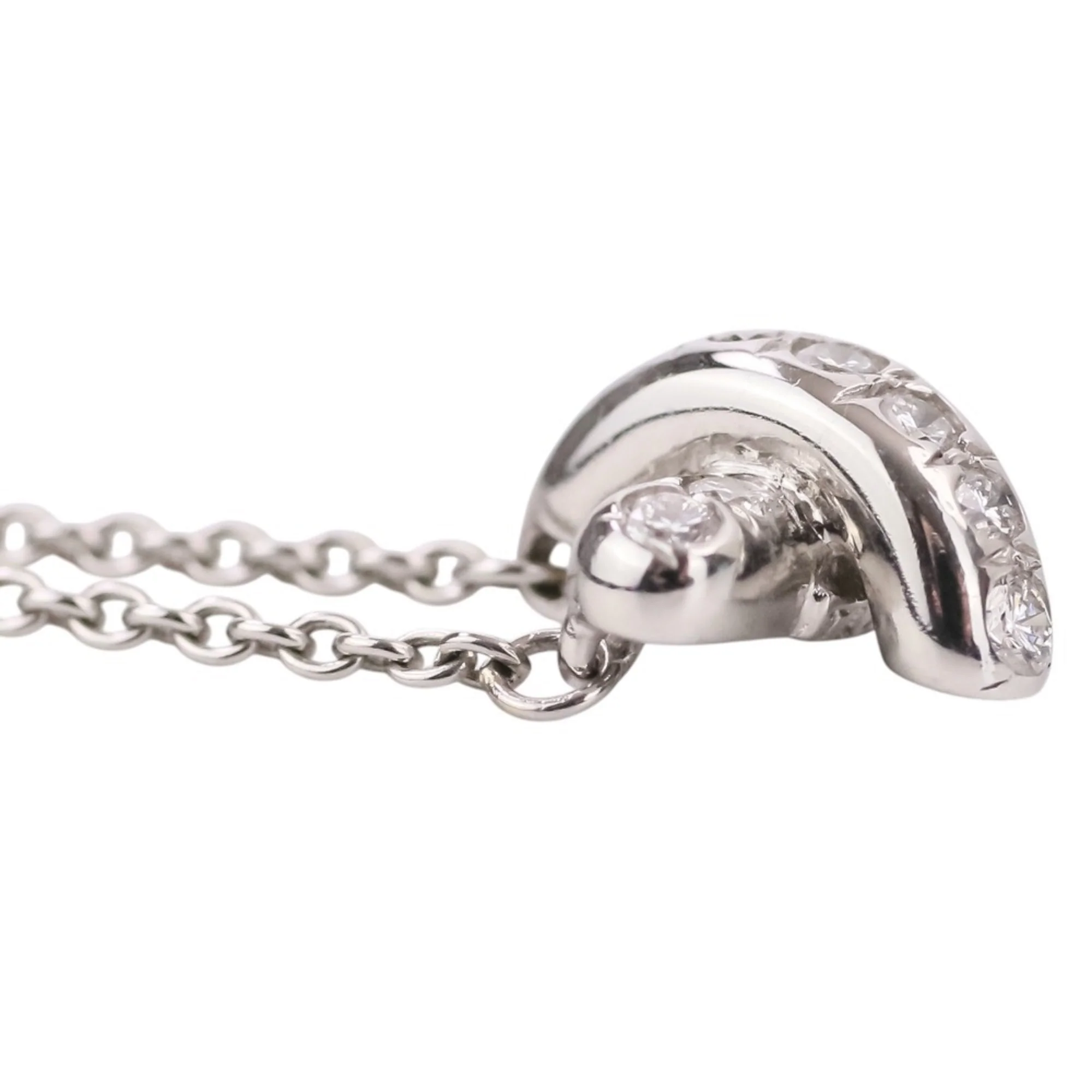 Cross Stitch Pendant Necklace Platinum with Diamond - Image 8