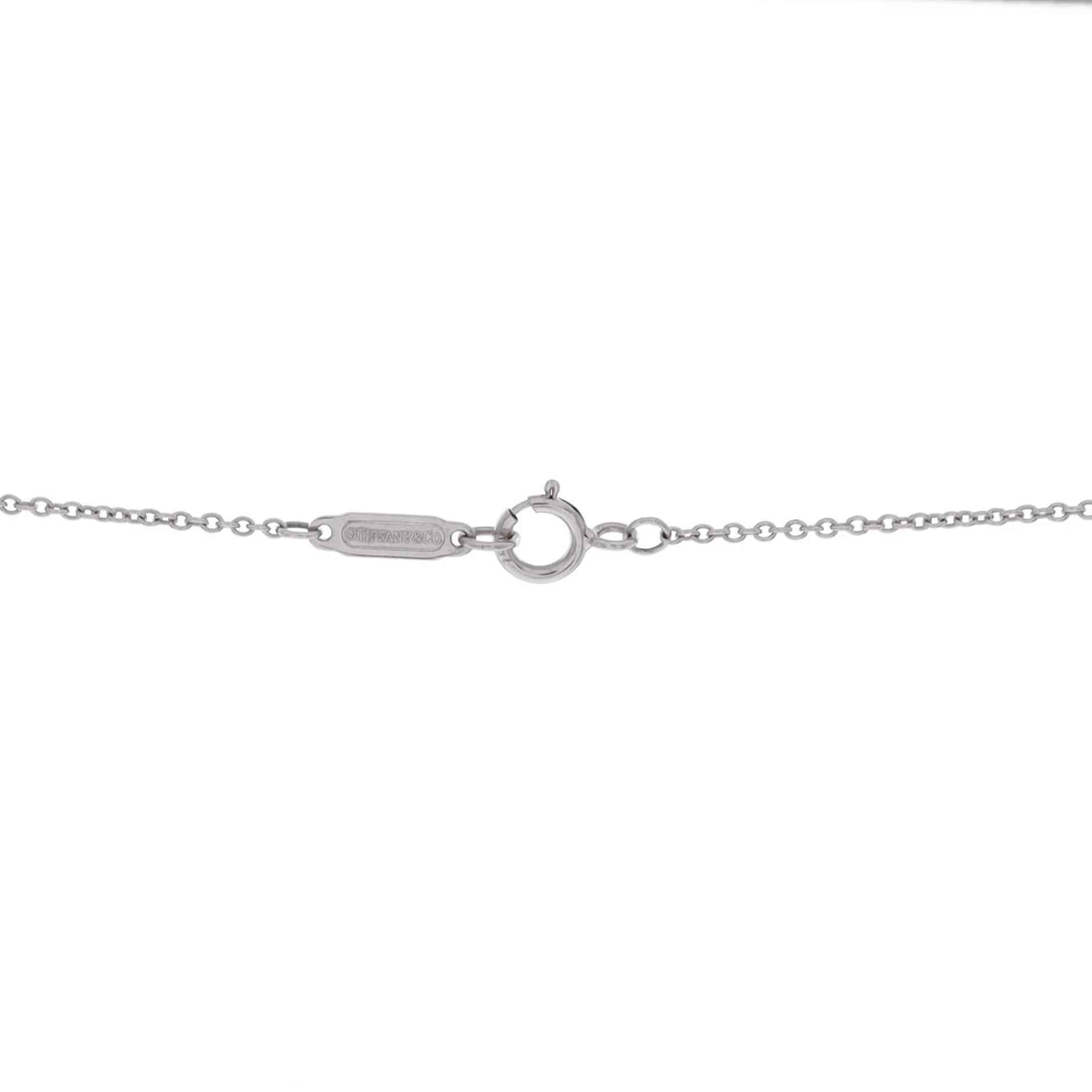 Crown Key Pendant Necklace 18K White Gold with Diamonds - Image 4