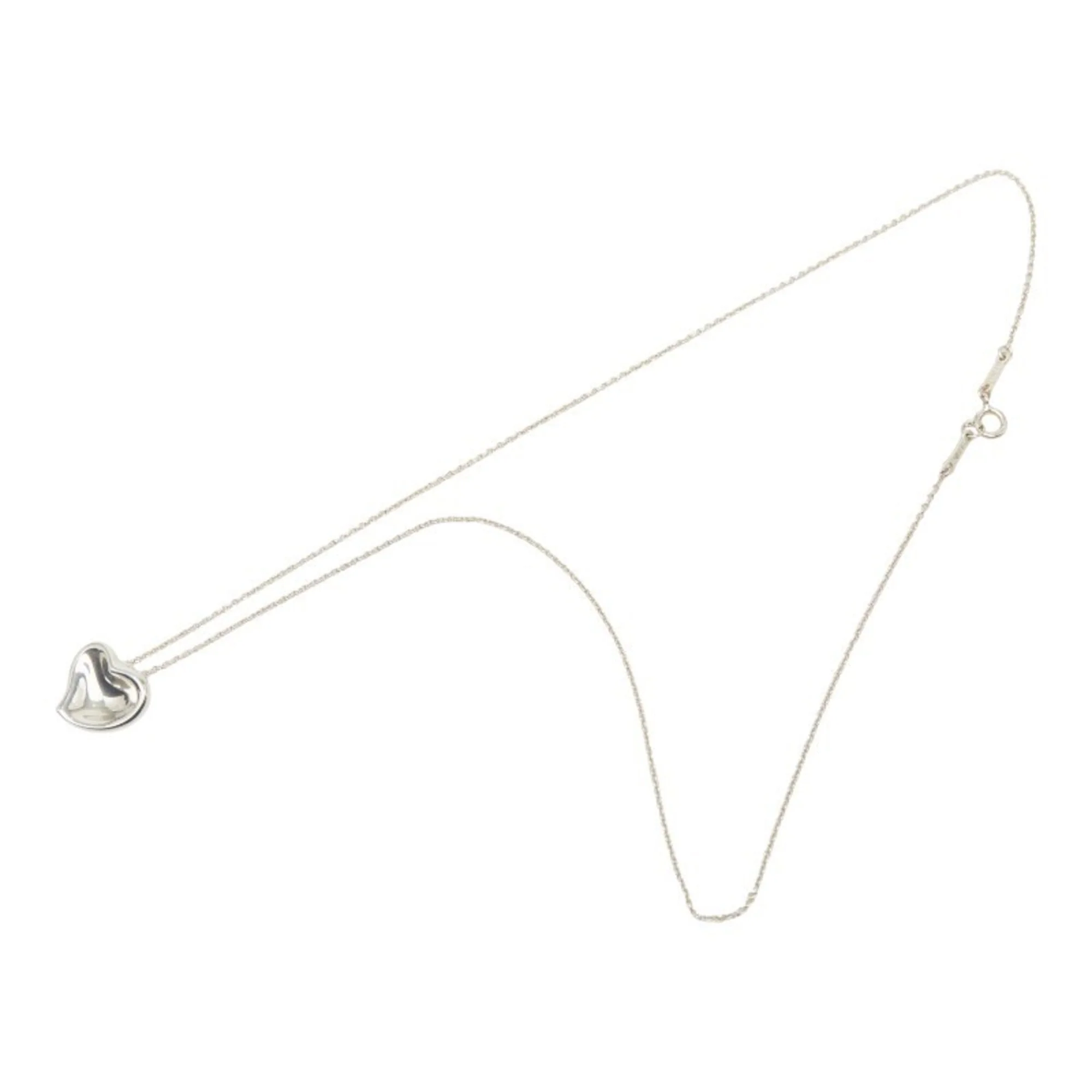 Curved Heart Pendant Necklace Sterling Silver - Image 4