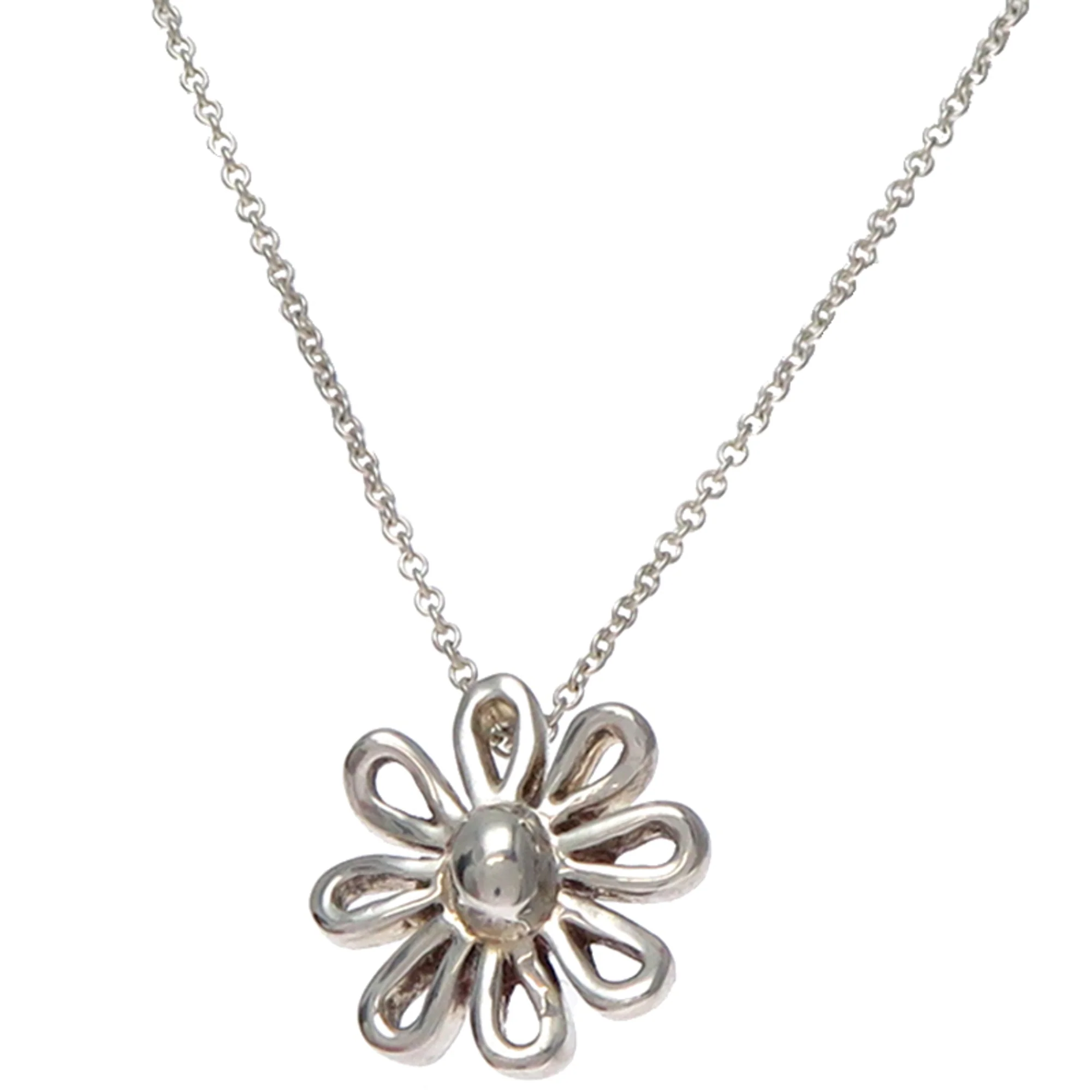 Daisy Pendant Necklace Sterling Silver