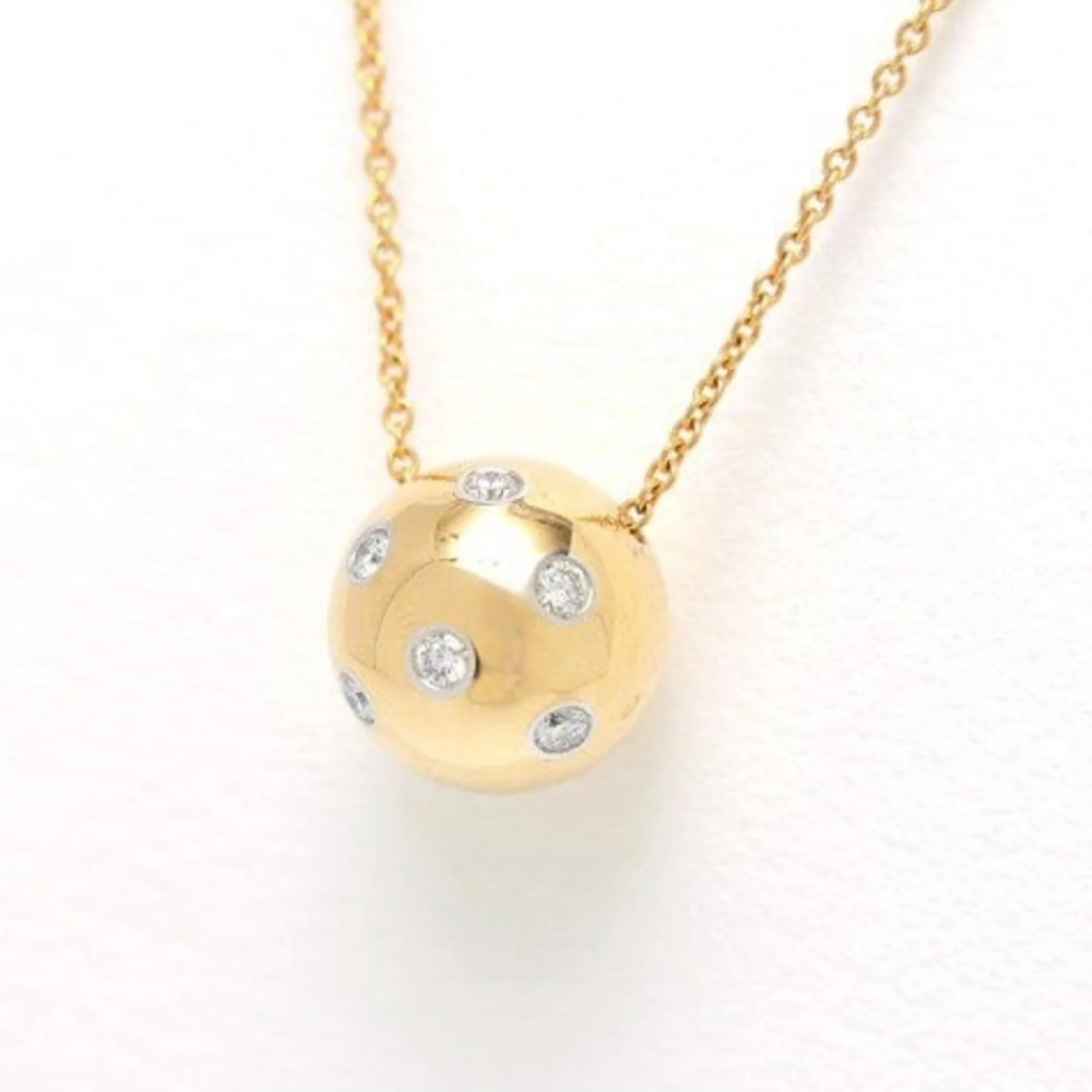 Dots Ball Pendant Necklace Platinum and 18K Yellow Gold