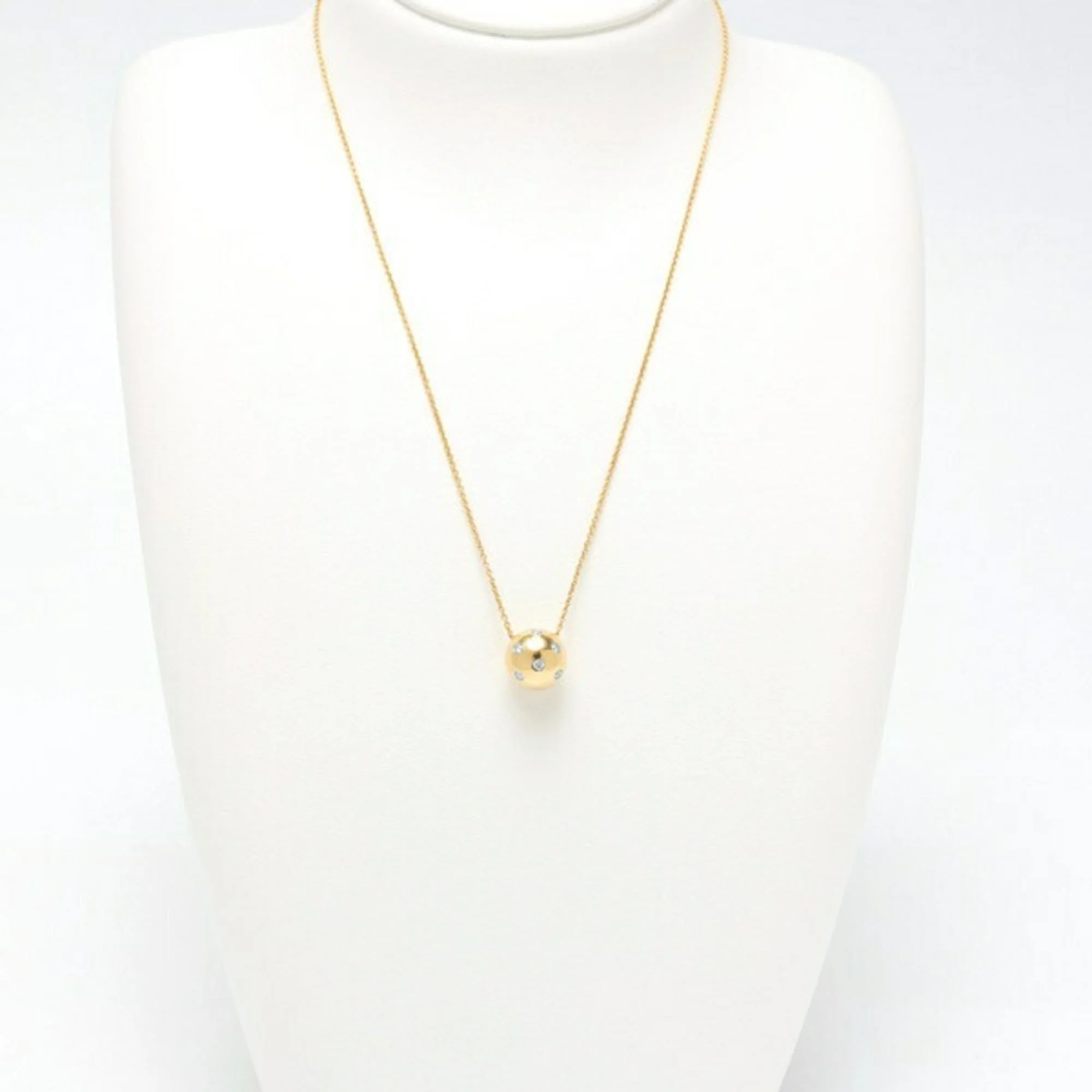 Dots Ball Pendant Necklace Platinum and 18K Yellow Gold - Image 2