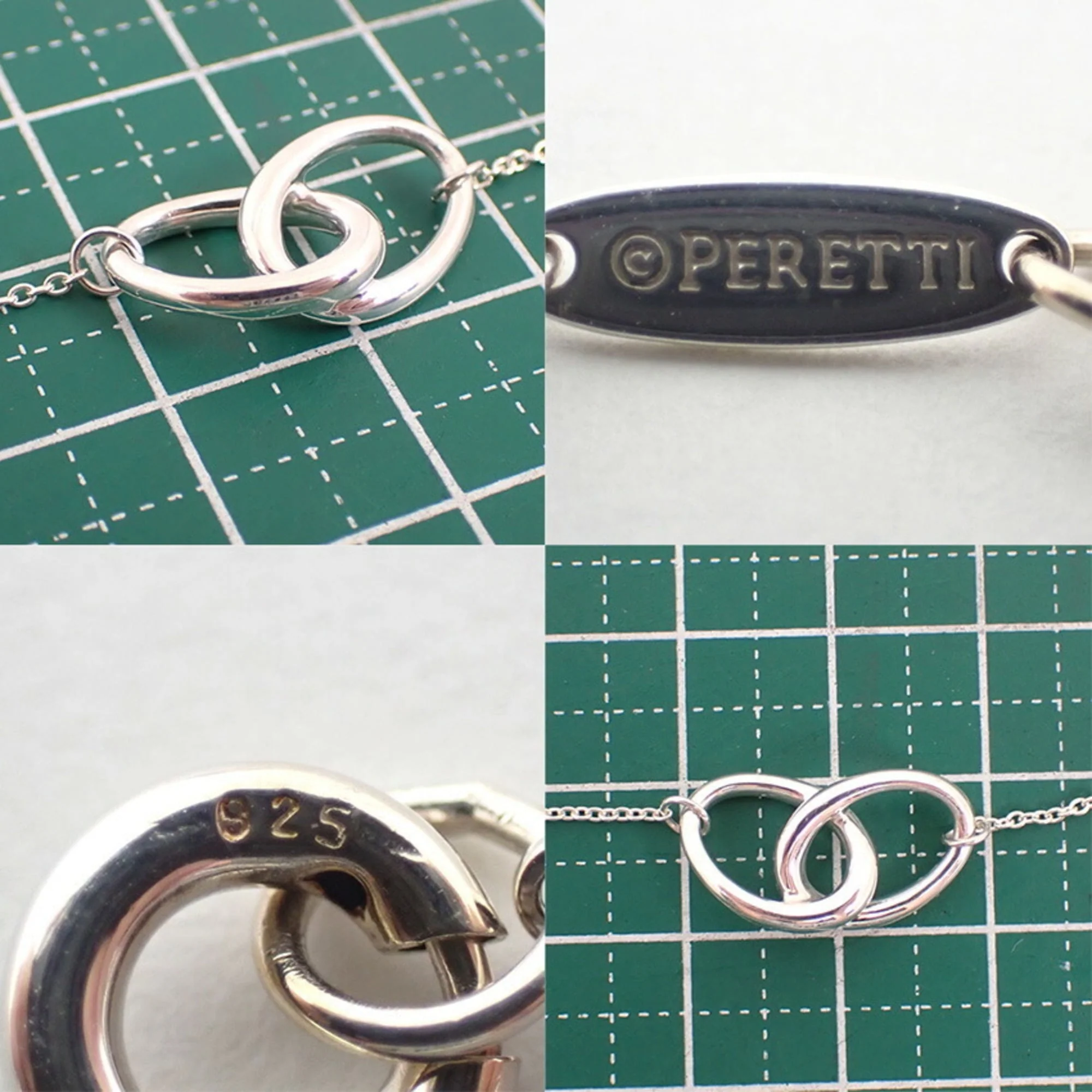 Double Loop Pendant Necklace Sterling Silver - Image 9