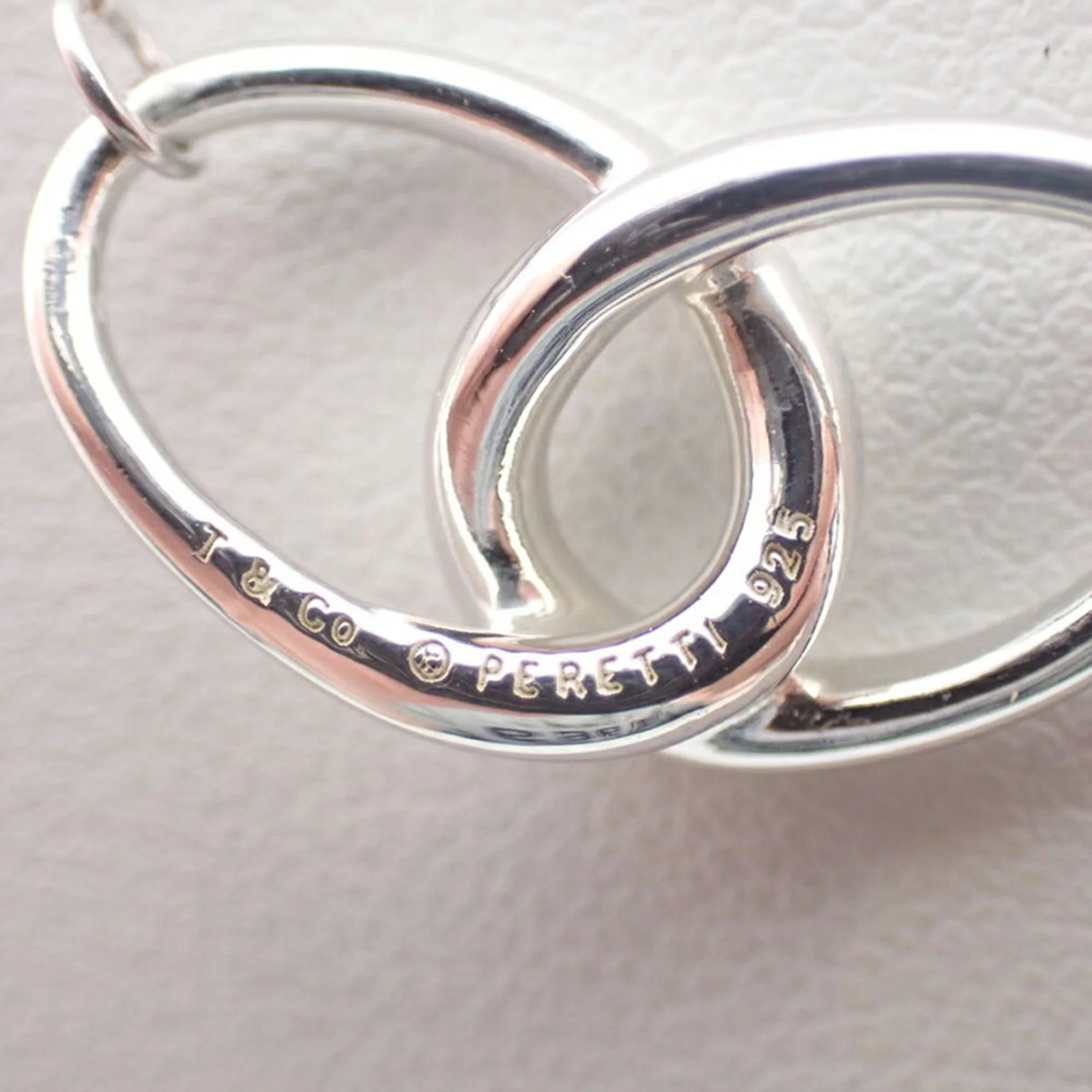 Double Loop Pendant Necklace Sterling Silver - Image 6