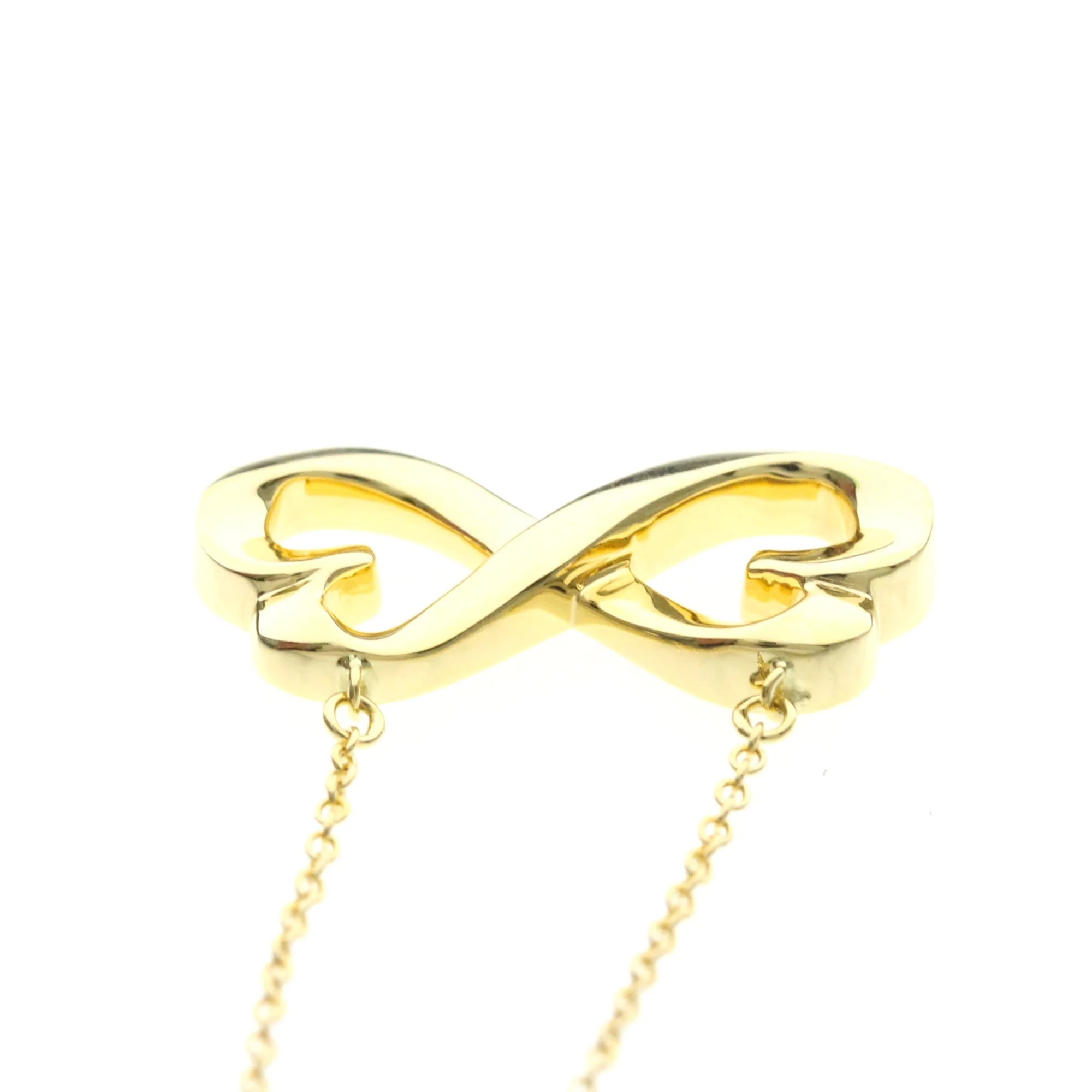 Double Loving Heart Pendant Necklace 18K Yellow Gold - Image 6