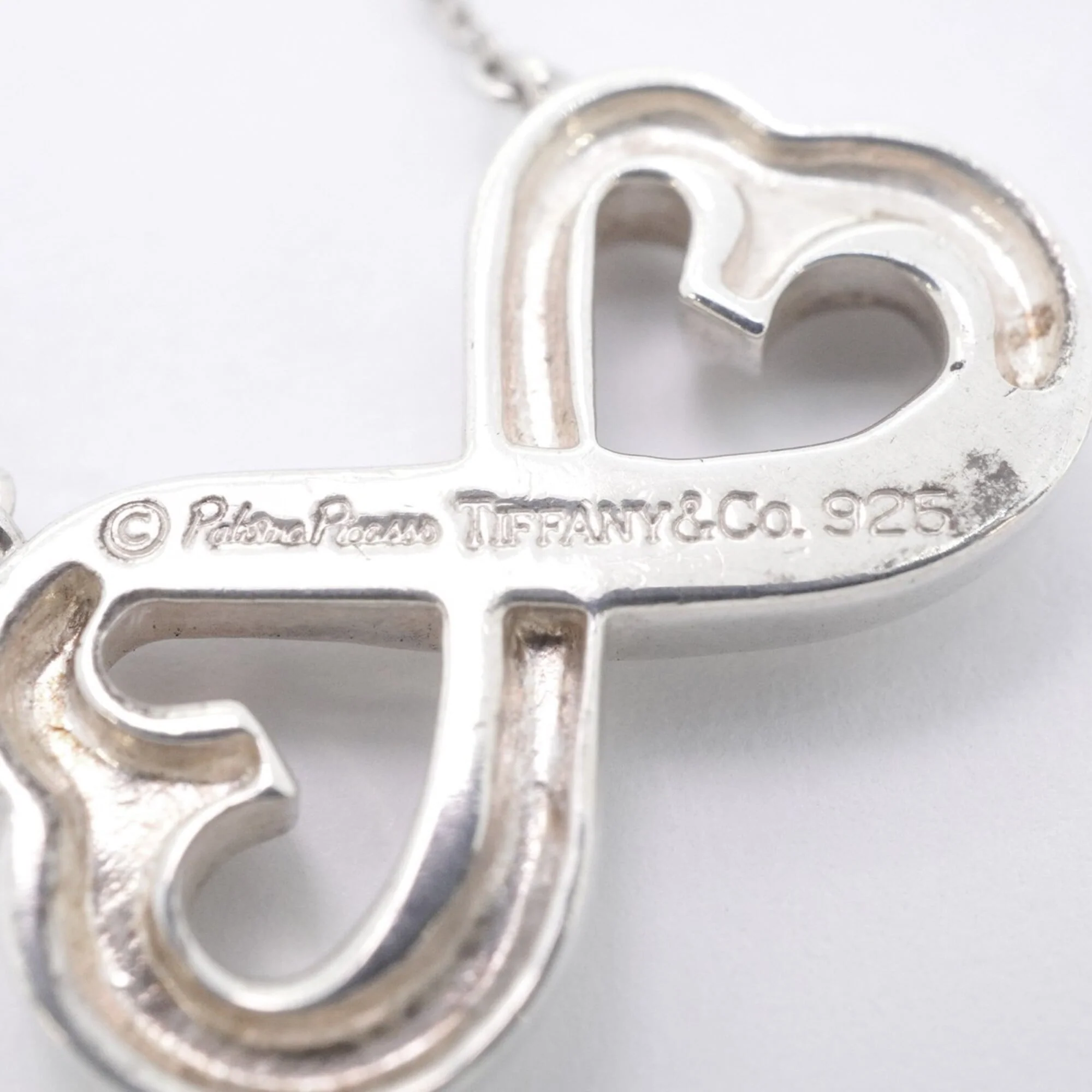 Double Loving Heart Pendant Necklace Sterling Silver - Image 6