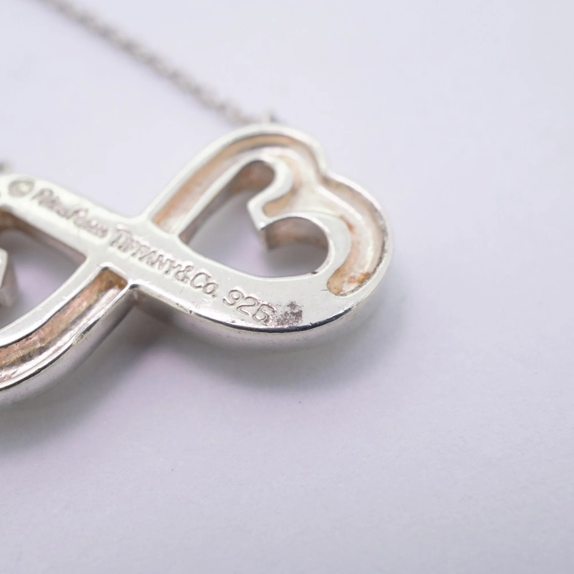 Double Loving Heart Pendant Necklace Sterling Silver - Image 8