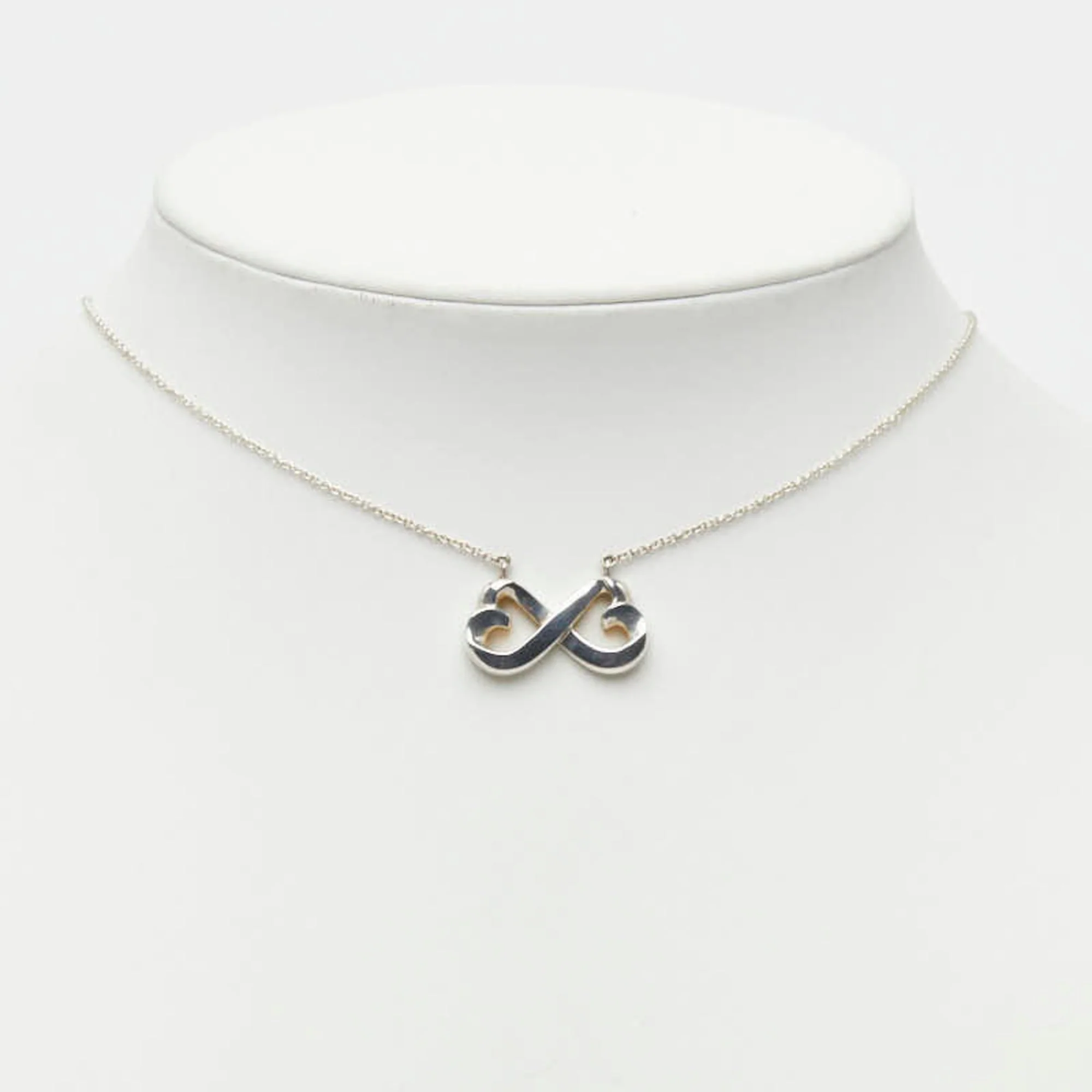 Double Loving Heart Pendant Necklace Sterling Silver - Image 7