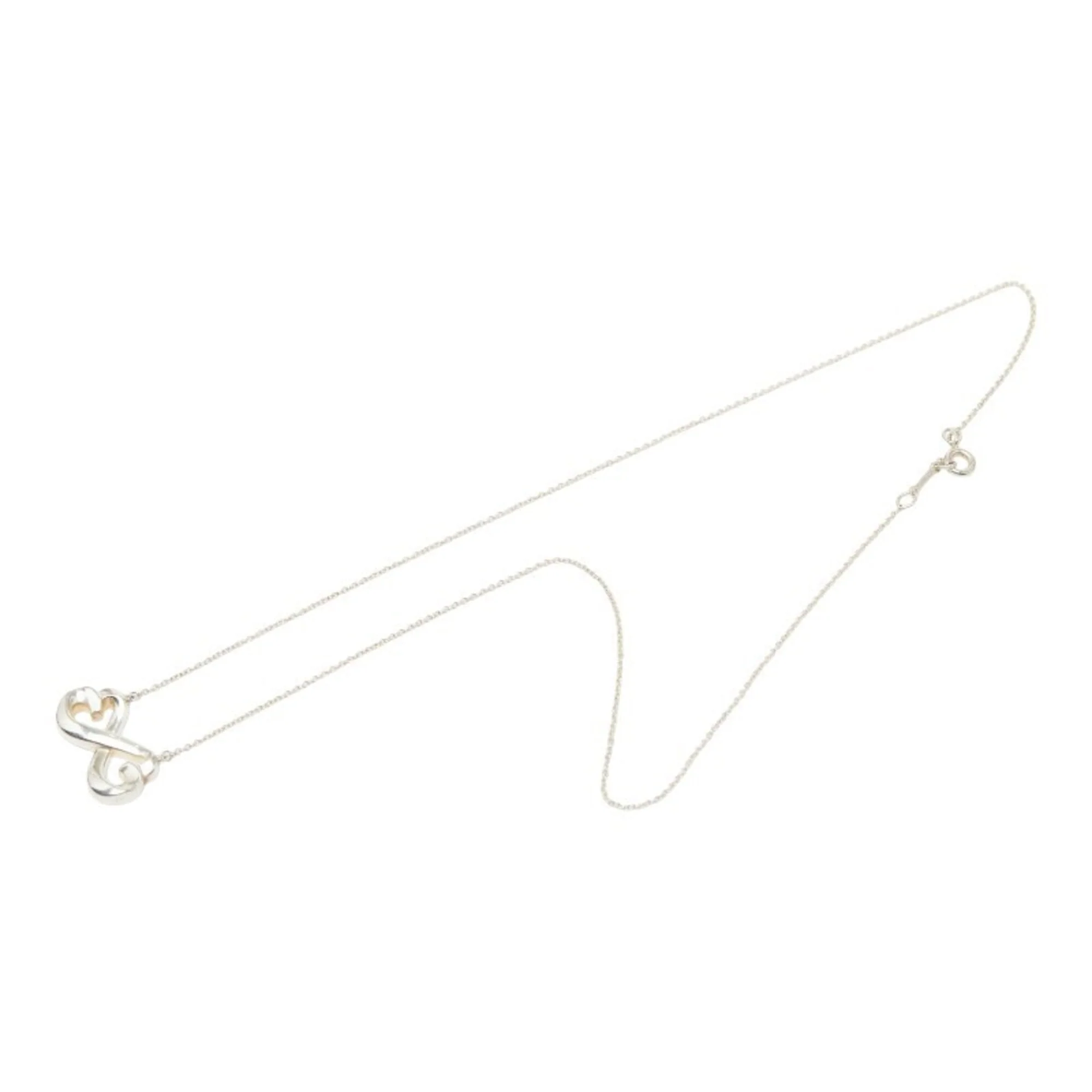 Double Loving Heart Pendant Necklace Sterling Silver - Image 4