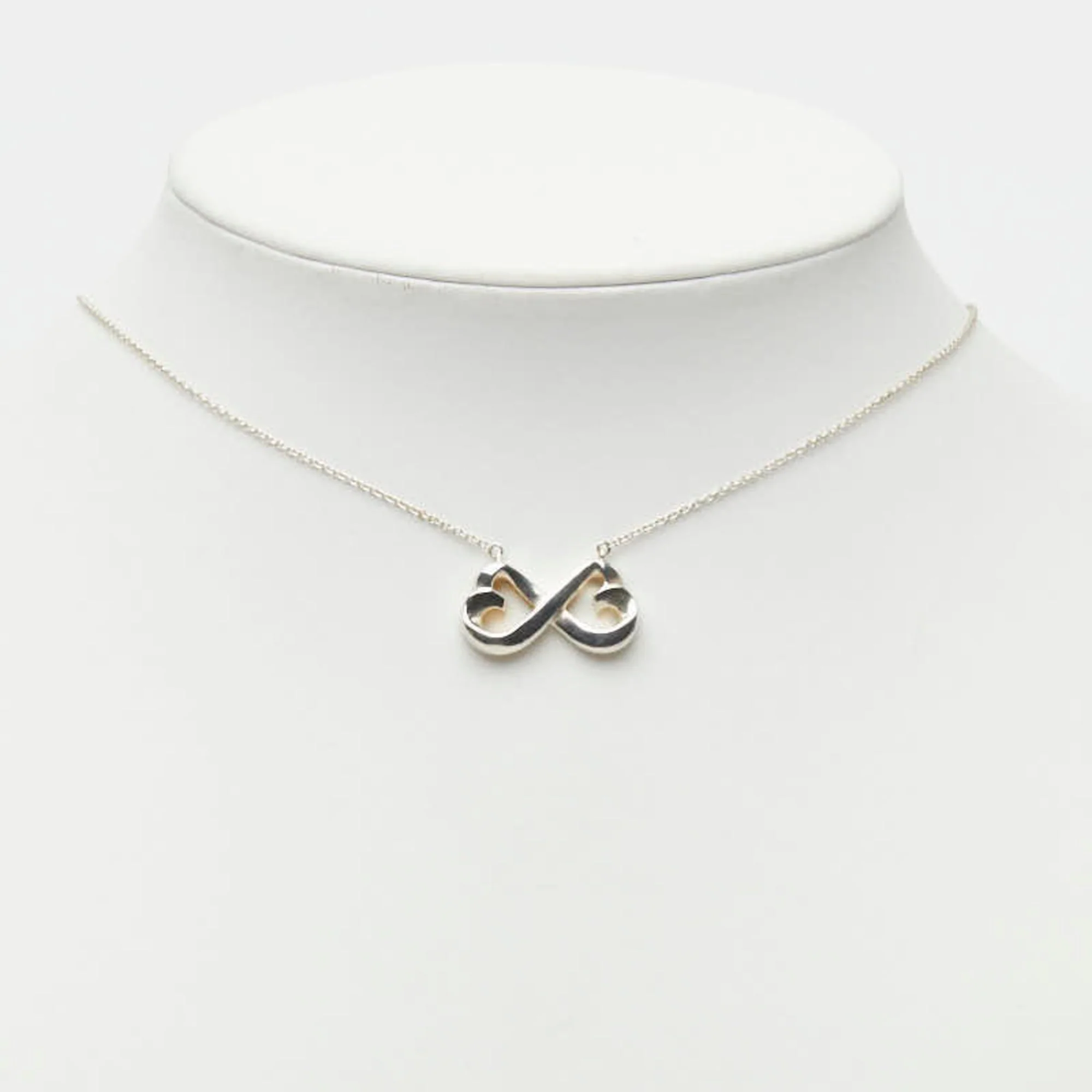 Double Loving Heart Pendant Necklace Sterling Silver - Image 7