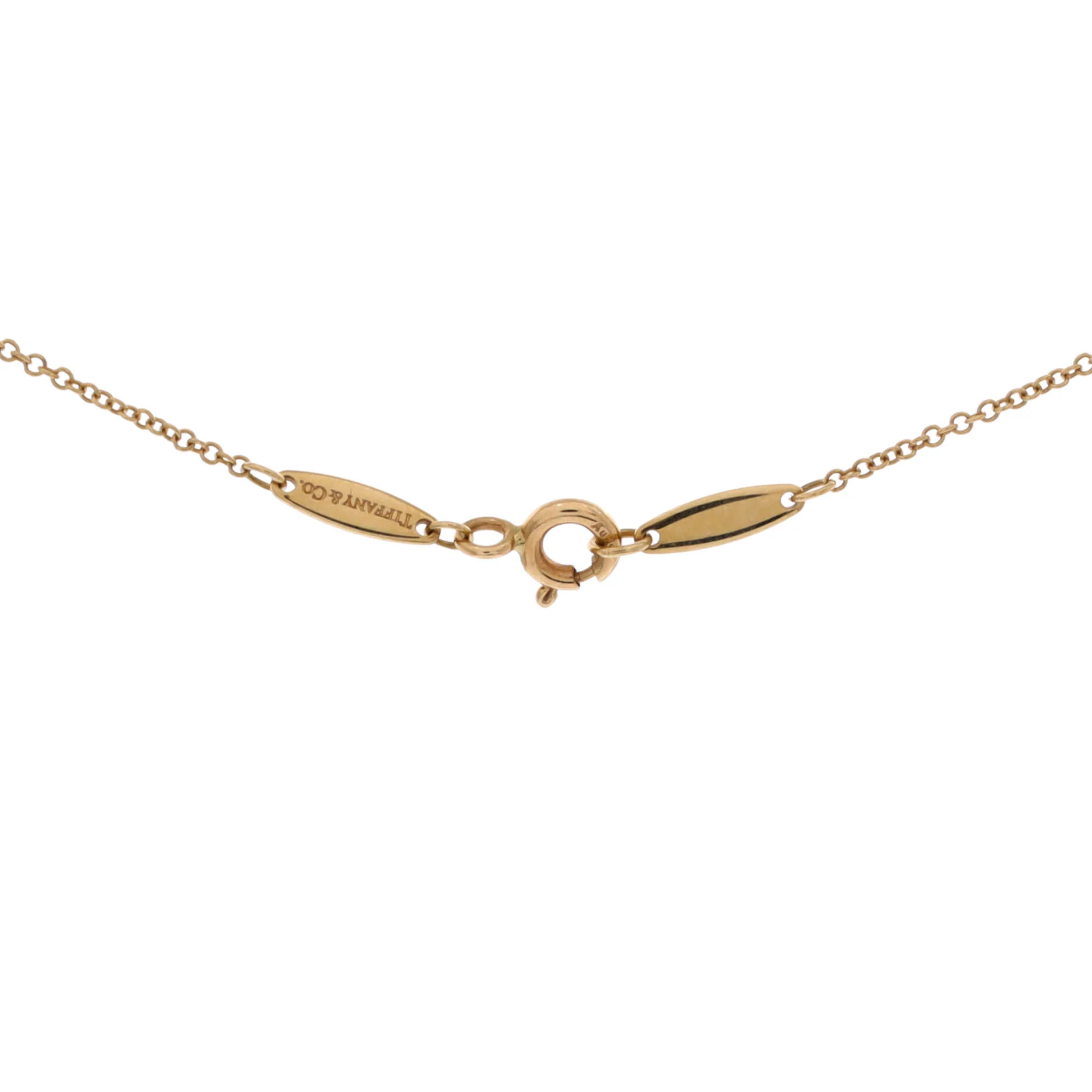 Elsa Peretti Color By The Yard Pendant Necklace 18K Yellow Gold with Emerald .07CT - Image 4