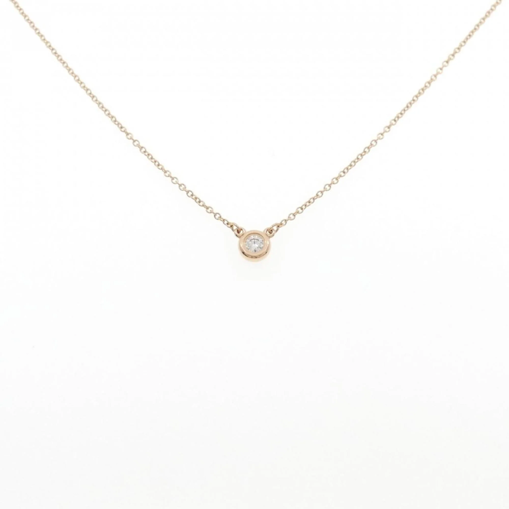 Elsa Peretti Diamonds By The Yard Pendant Necklace 18K Rose Gold