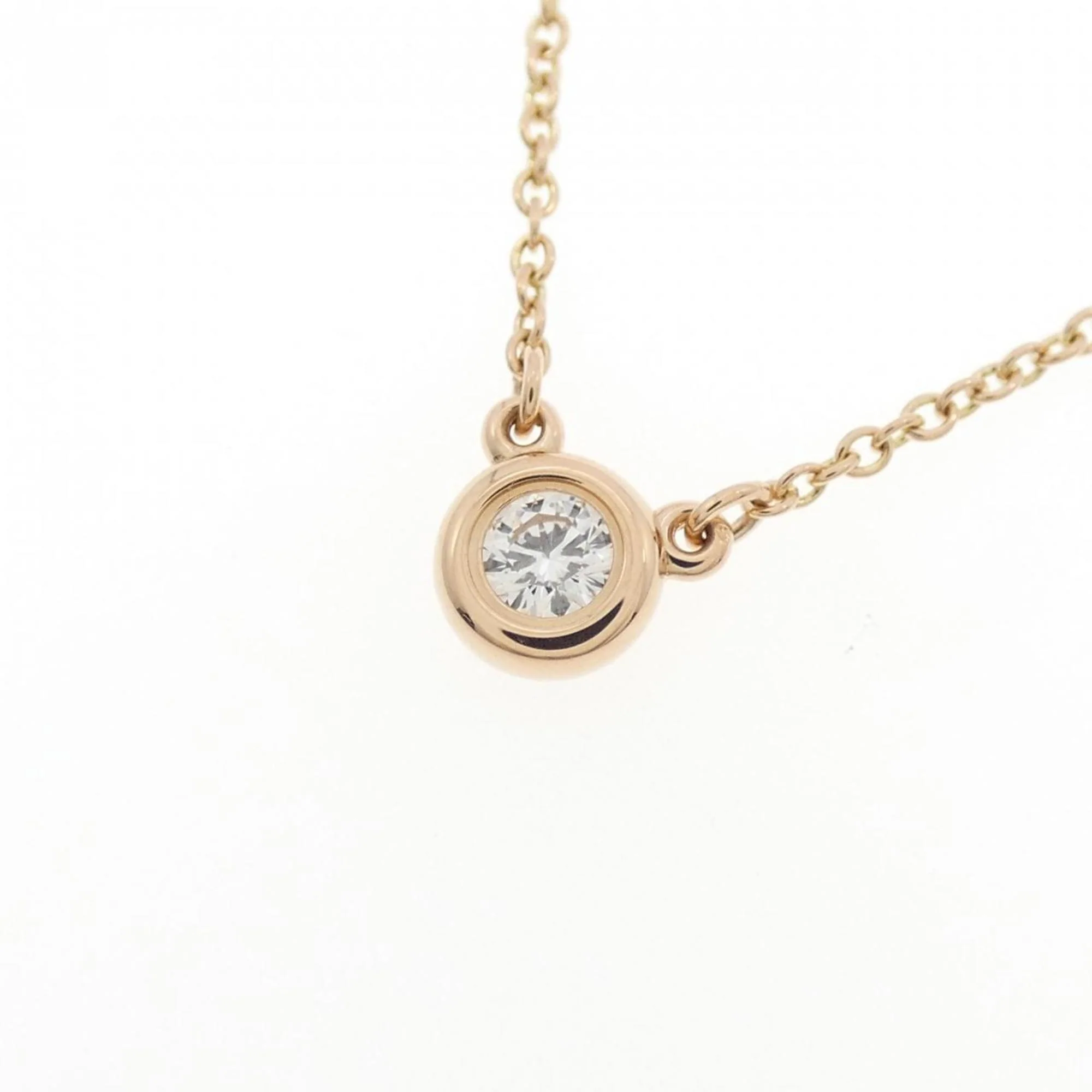Elsa Peretti Diamonds By The Yard Pendant Necklace 18K Rose Gold - Image 3