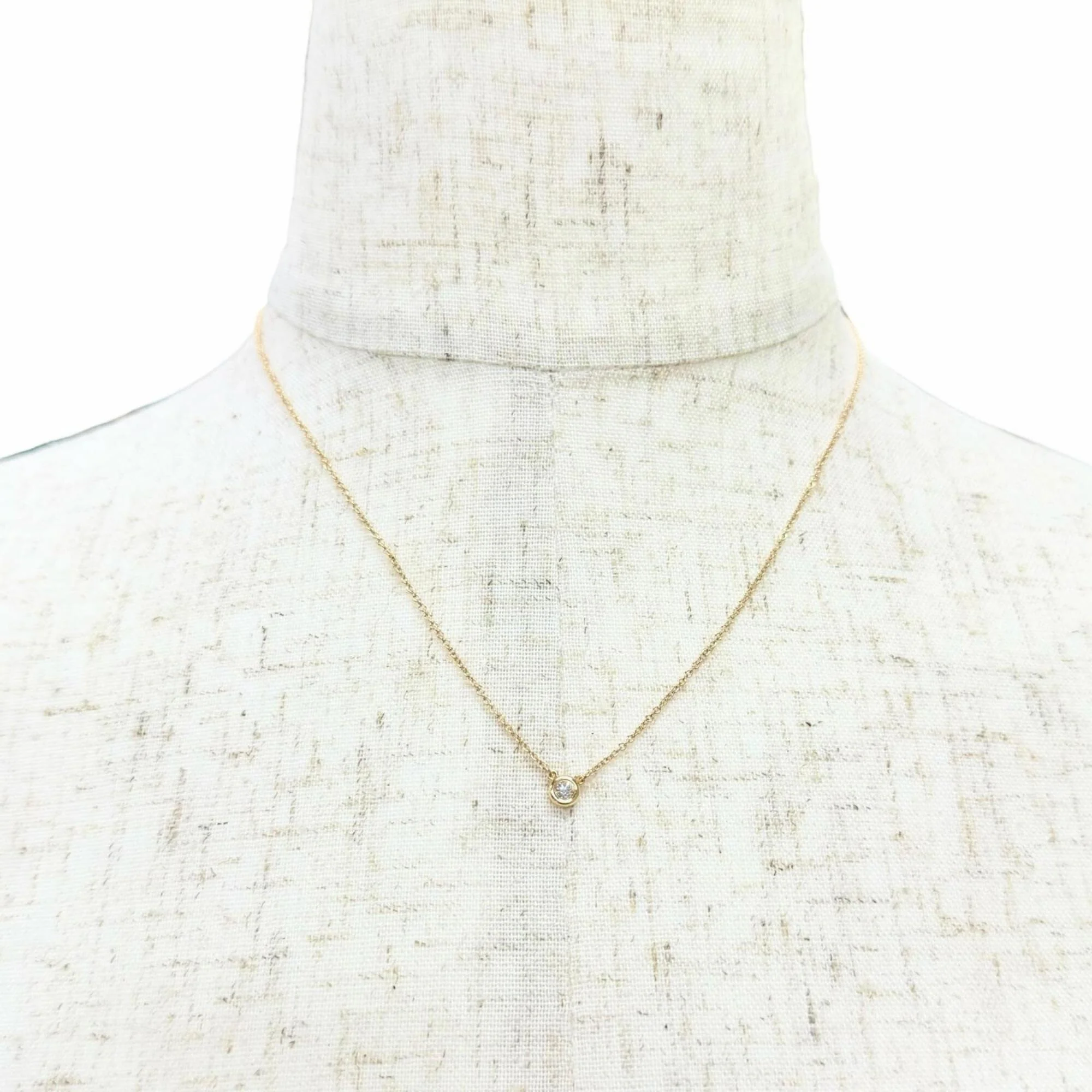 Elsa Peretti Diamonds By The Yard Pendant Necklace 18K Rose Gold and Diamond - Image 3