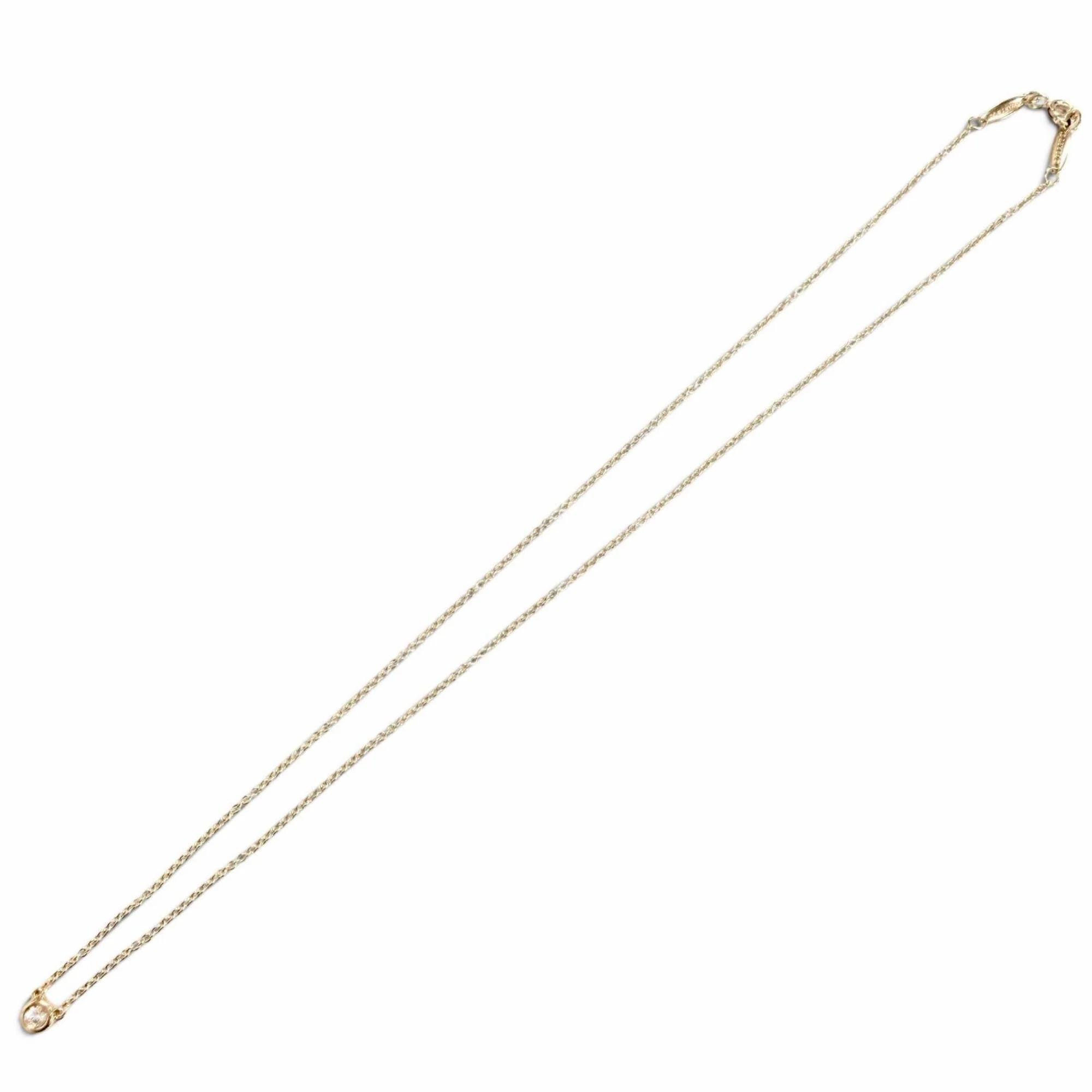 Elsa Peretti Diamonds By The Yard Pendant Necklace 18K Rose Gold and Diamond - Image 4