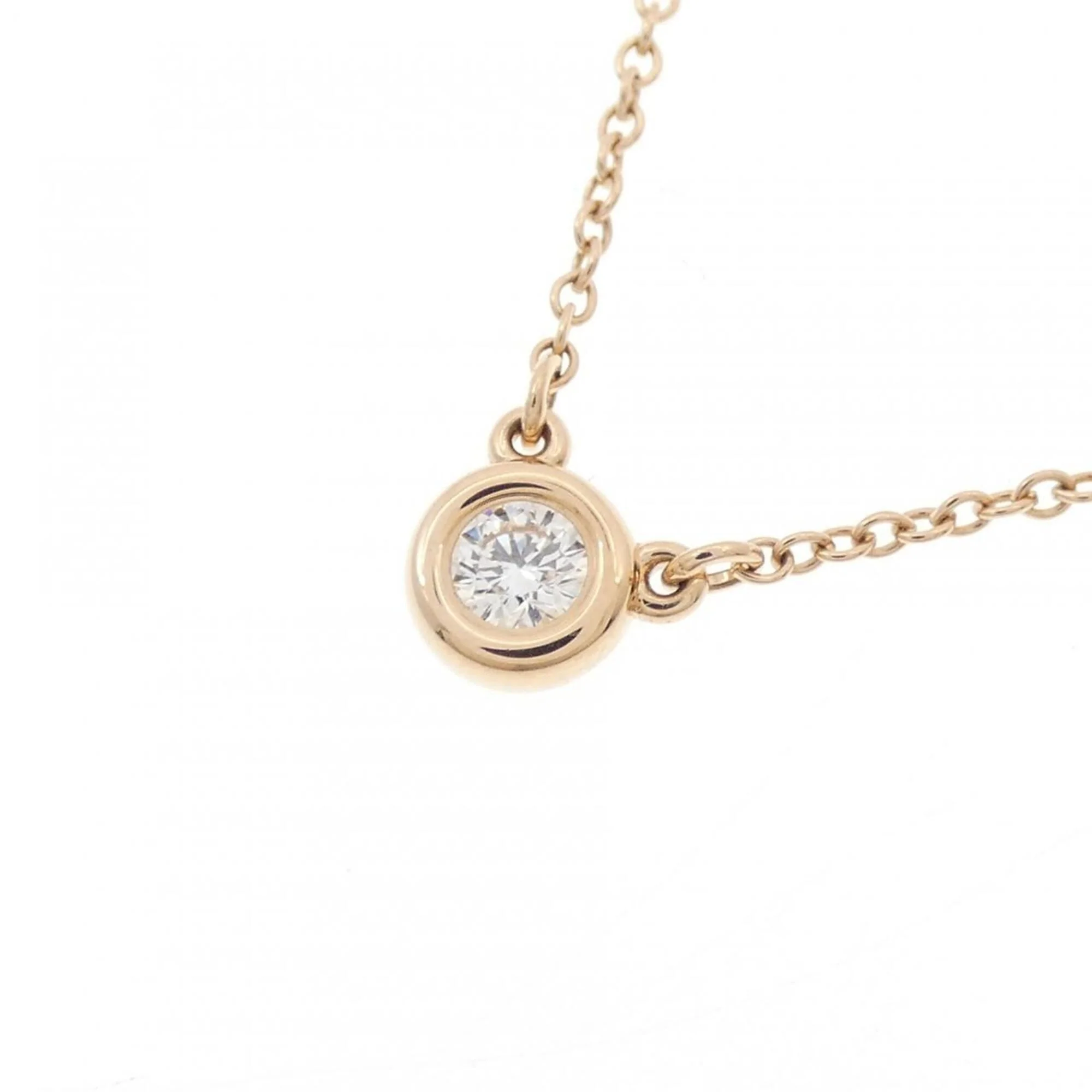 Elsa Peretti Diamonds By The Yard Pendant Necklace 18K Rose Gold and Diamond - Image 3