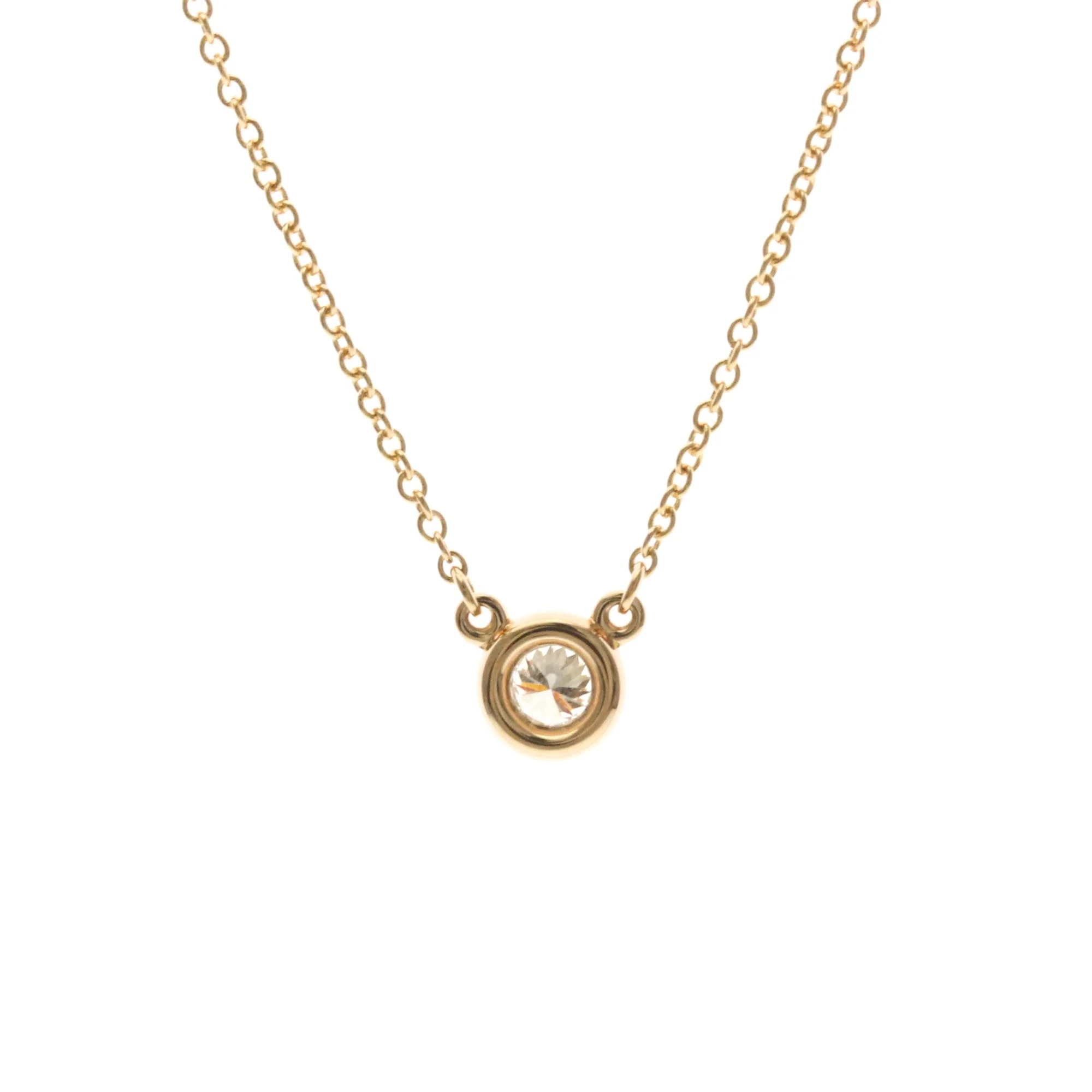 Elsa Peretti Diamonds By The Yard Pendant Necklace 18K Rose Gold and Diamond - Image 2