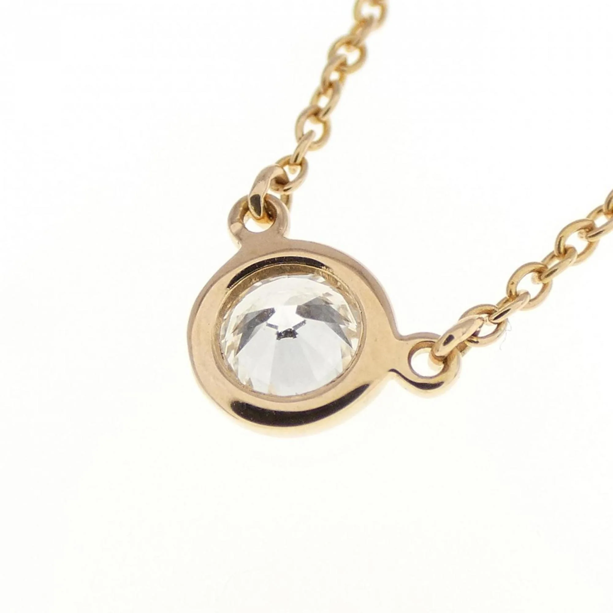 Elsa Peretti Diamonds By The Yard Pendant Necklace 18K Rose Gold and Diamond - Image 4
