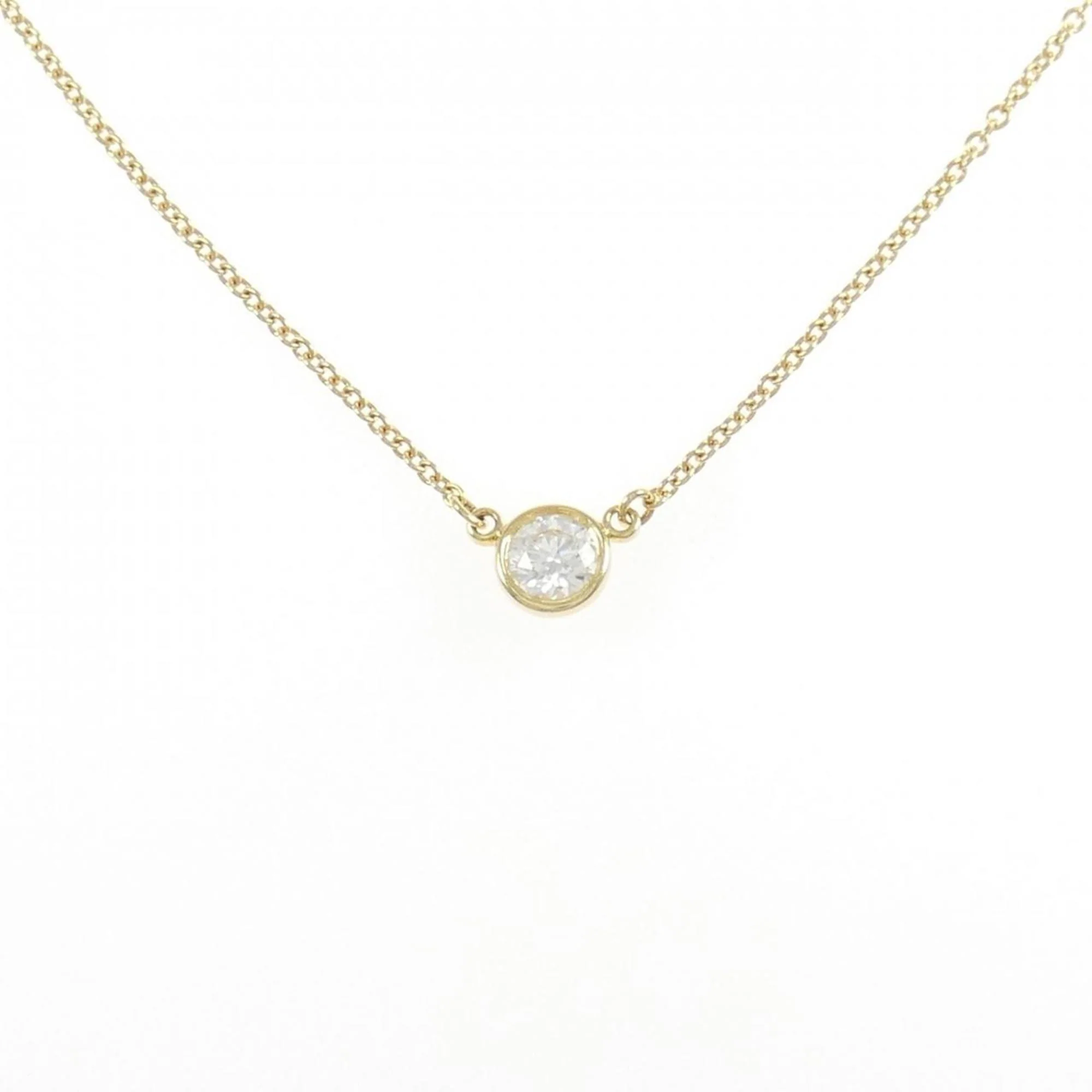 Elsa Peretti Diamonds By The Yard Pendant Necklace 18K Yellow Gold and Diamond 0.10-0.19CT