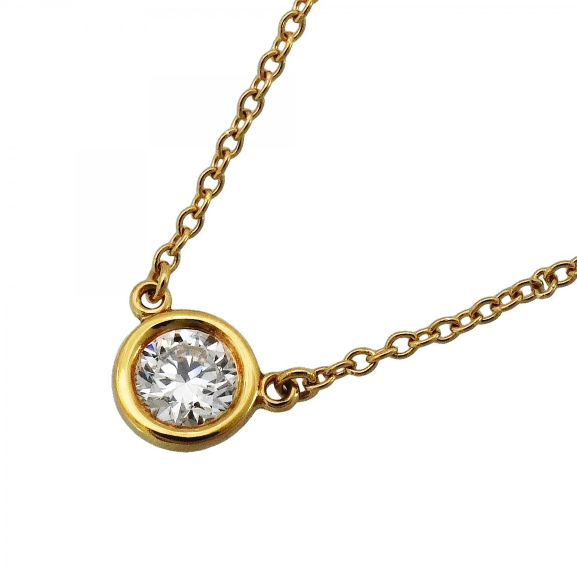 Elsa Peretti Diamonds By The Yard Pendant Necklace 18K Yellow Gold and Diamond