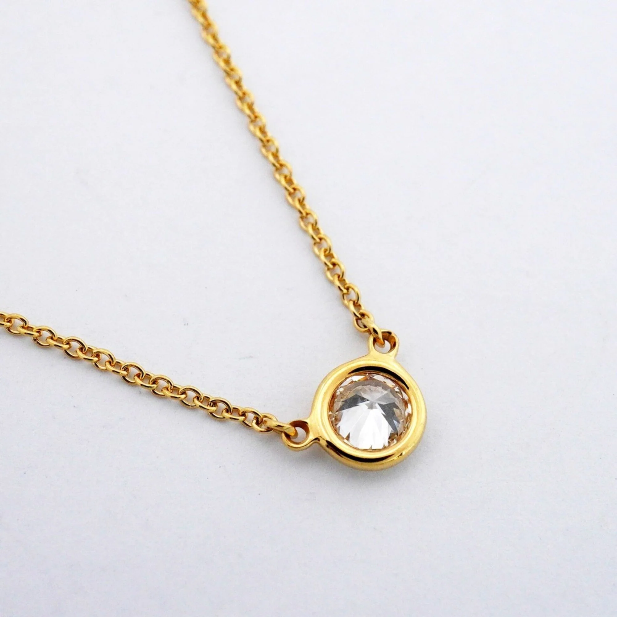 Elsa Peretti Diamonds By The Yard Pendant Necklace 18K Yellow Gold and Diamond - Image 2