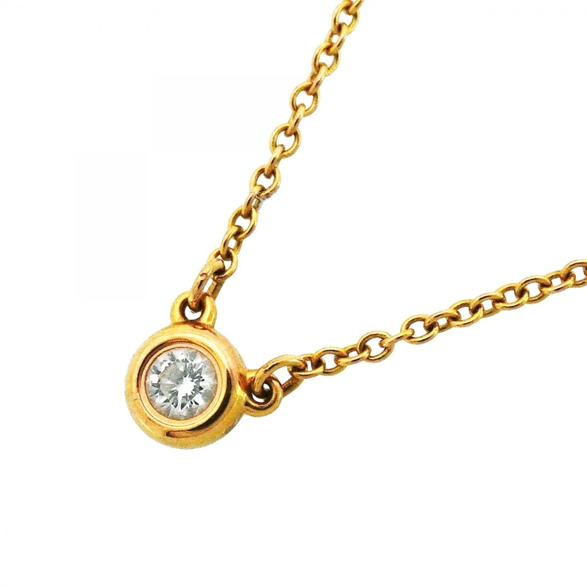 Elsa Peretti Diamonds By The Yard Pendant Necklace 18K Yellow Gold and Diamond