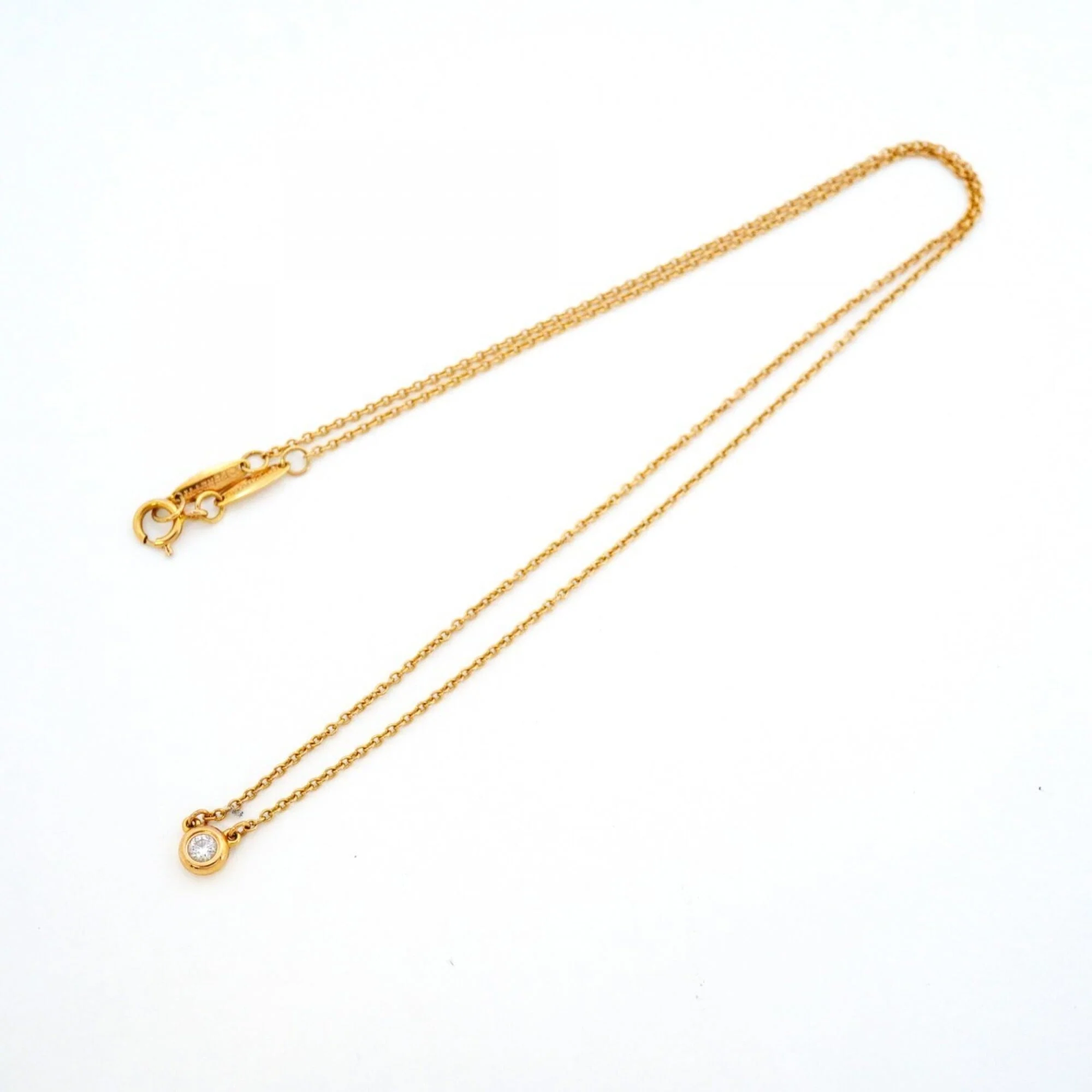 Elsa Peretti Diamonds By The Yard Pendant Necklace 18K Yellow Gold and Diamond - Image 3