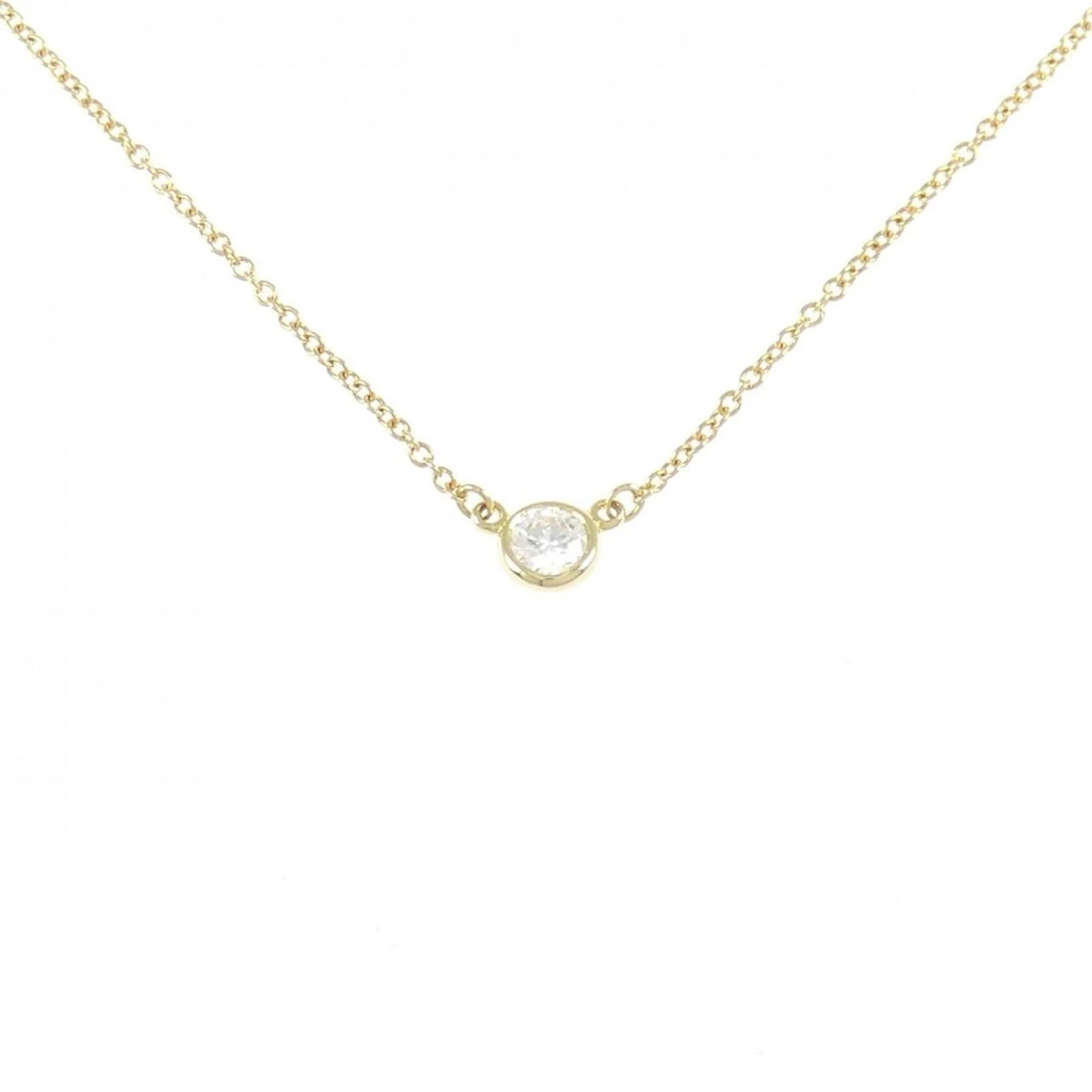 Elsa Peretti Diamonds By The Yard Pendant Necklace 18K Yellow Gold and Diamond