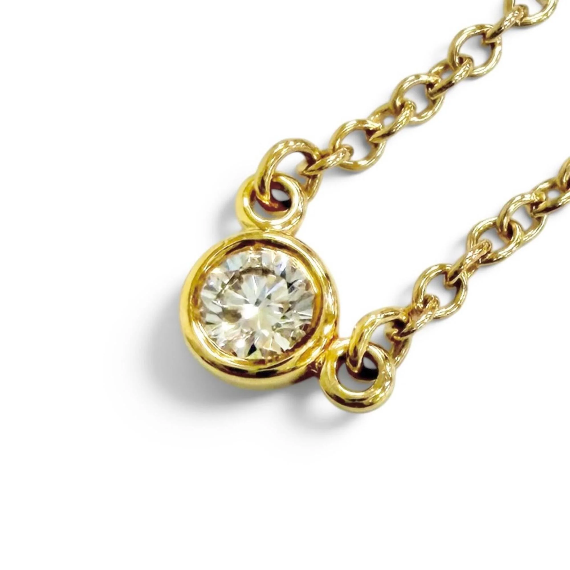 Elsa Peretti Diamonds By The Yard Pendant Necklace 18K Yellow Gold and Diamond
